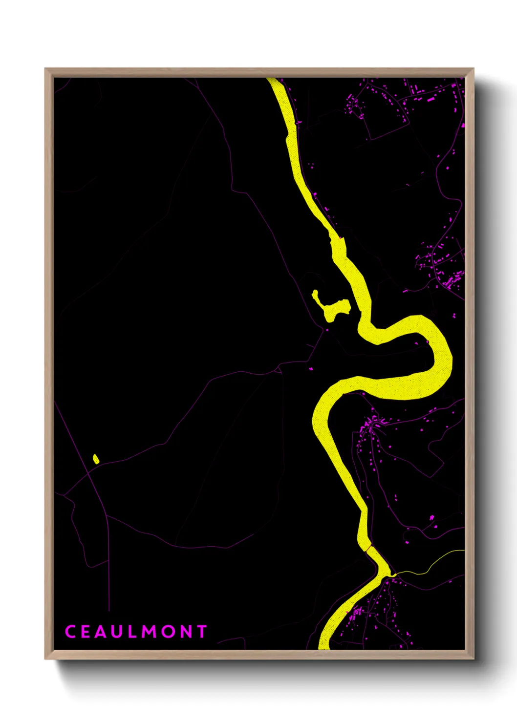 Une affiche de carte sur Ceaulmont