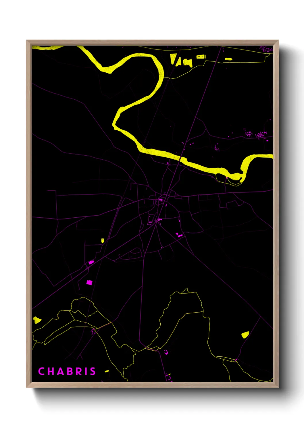 Une affiche de carte sur Chabris