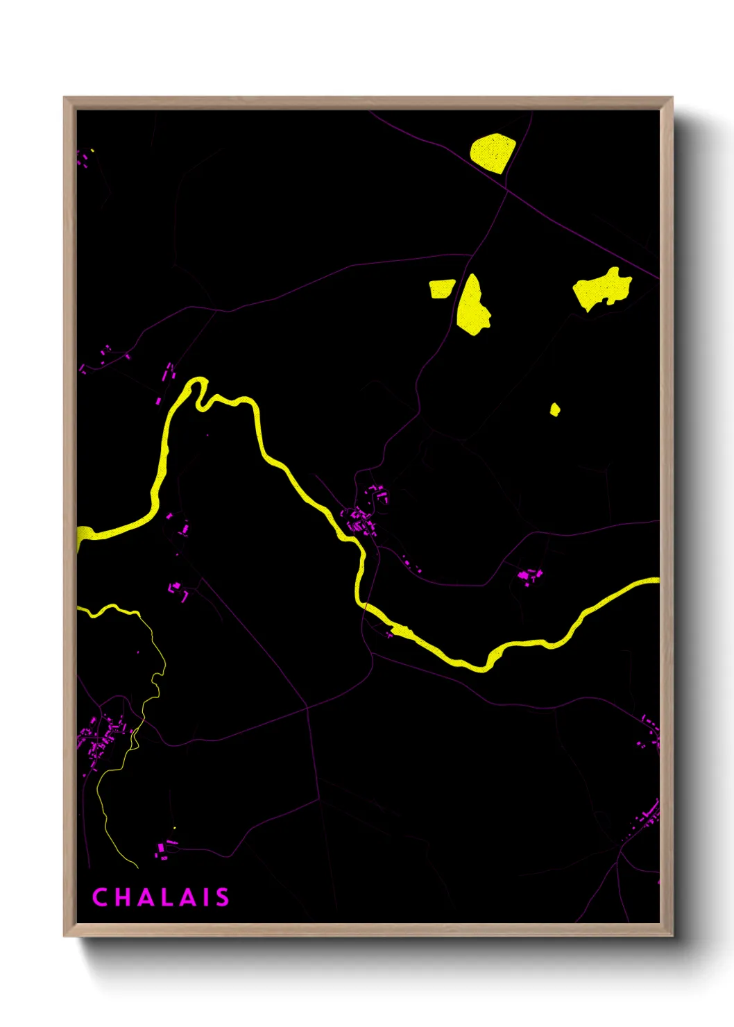 Une affiche de carte sur Chalais