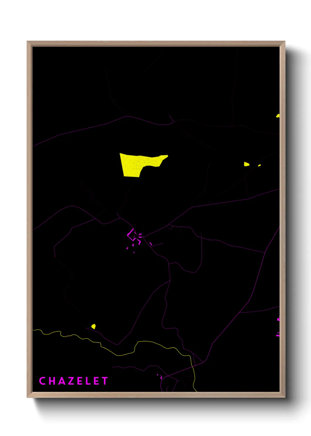 Une affiche de carte sur Chazelet