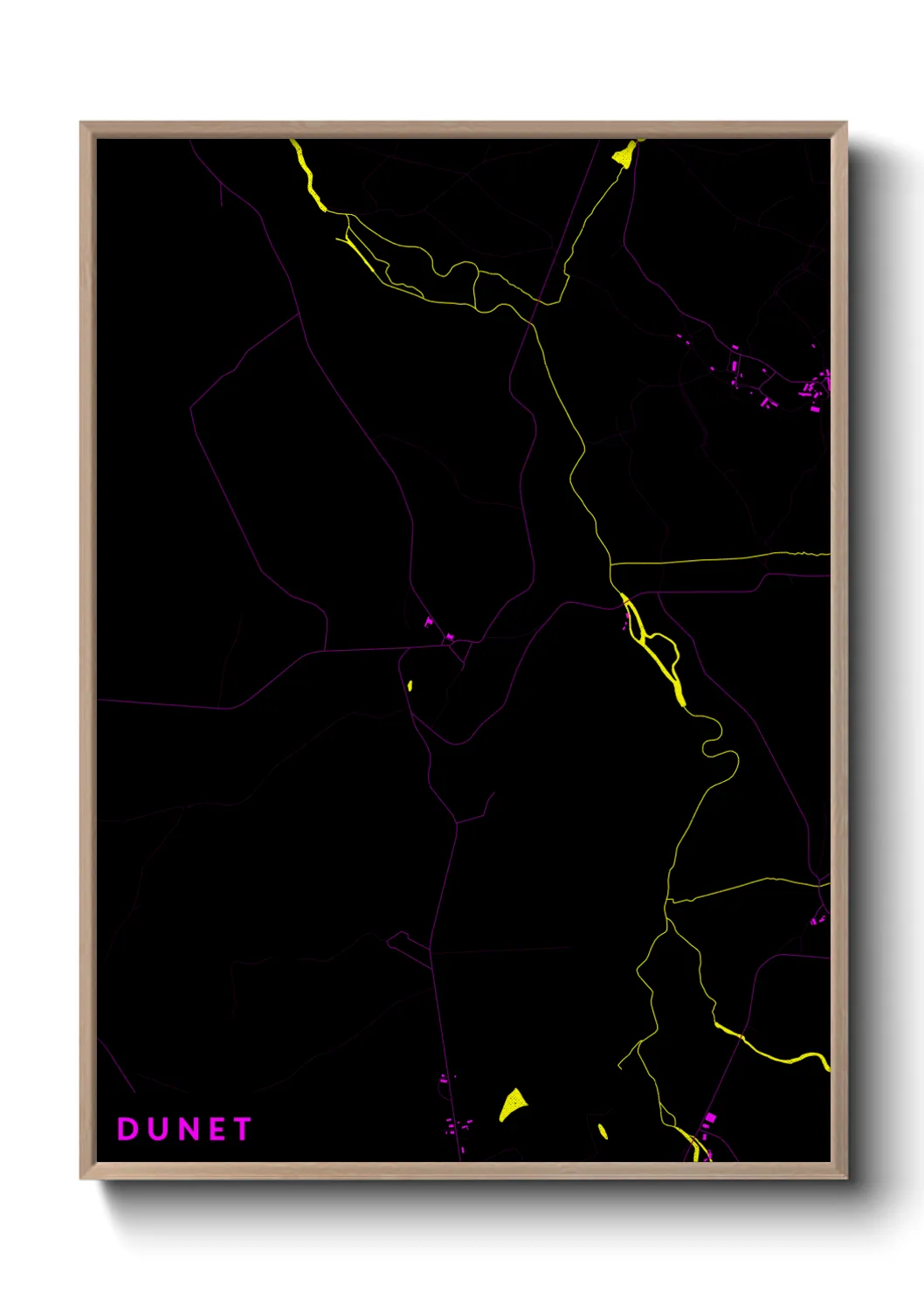 Une affiche de carte sur Dunet