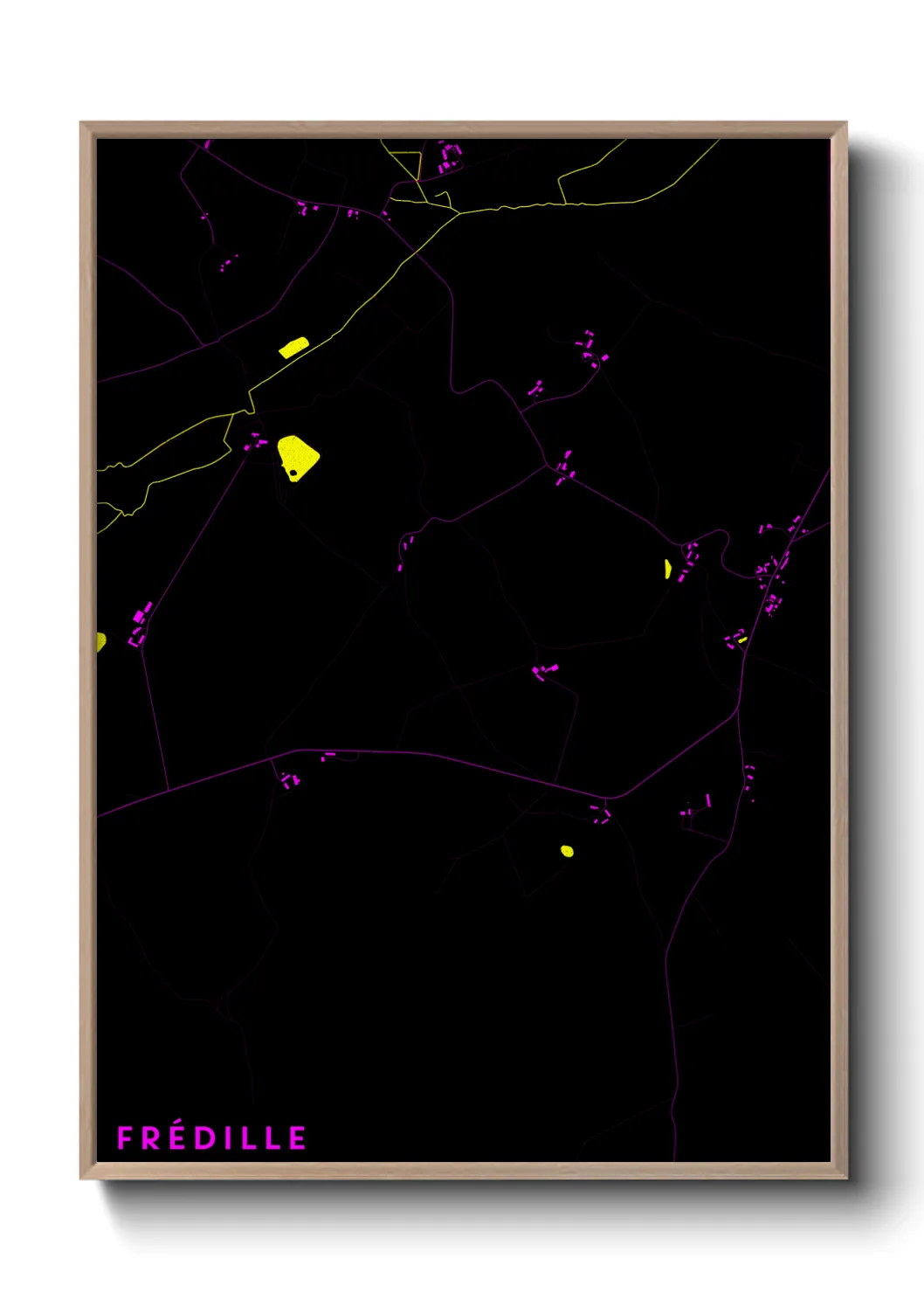 Une affiche de carte sur Frédille