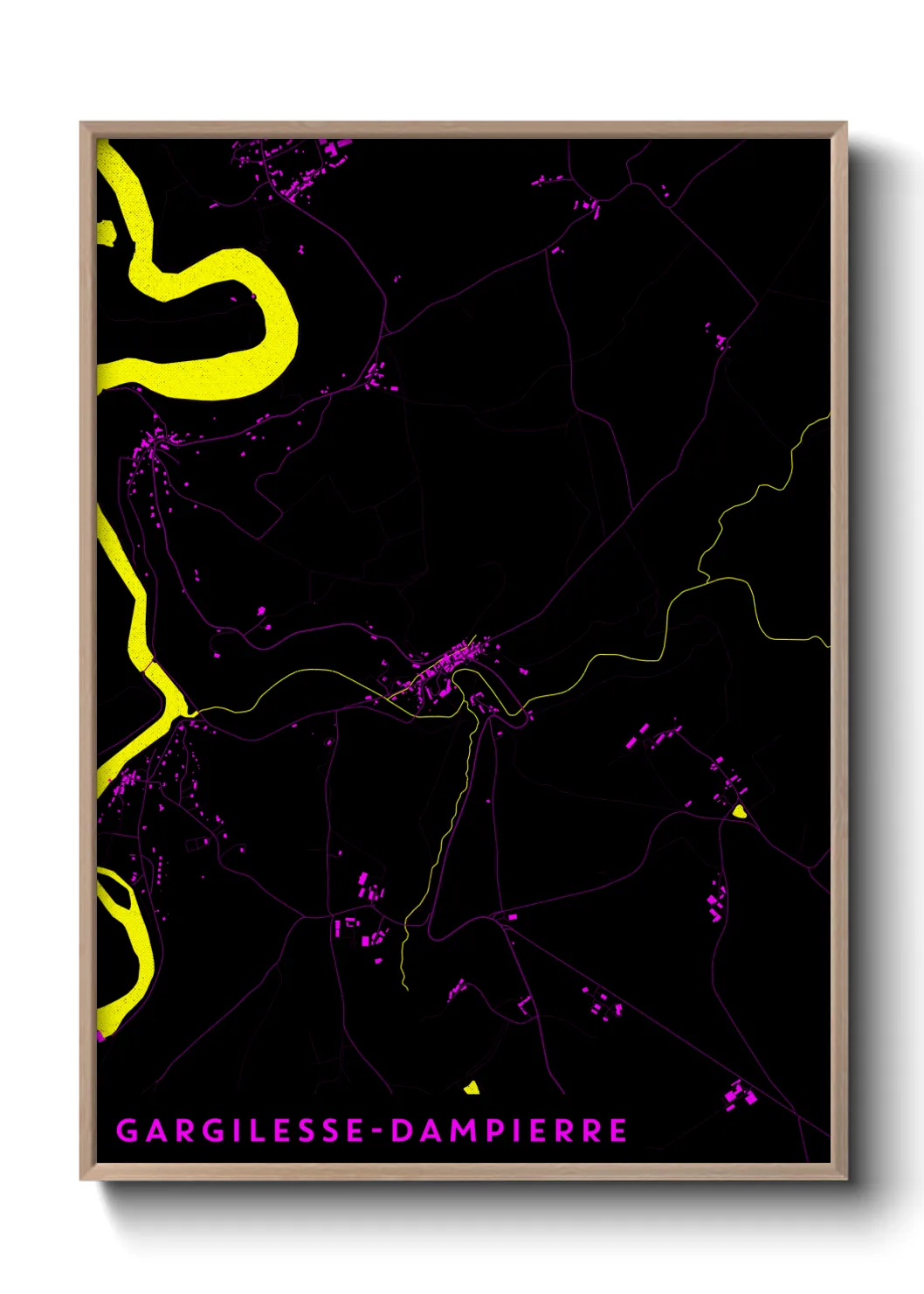 Une affiche de carte sur Gargilesse-Dampierre