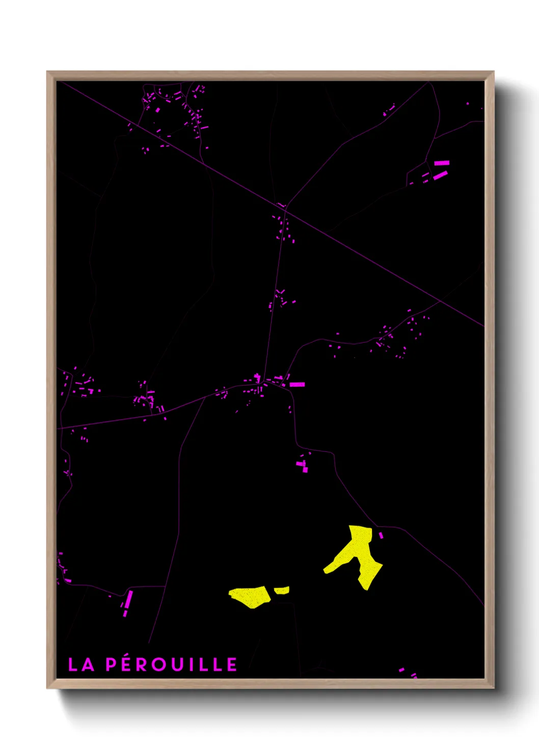 Une affiche de carte sur La Pérouille