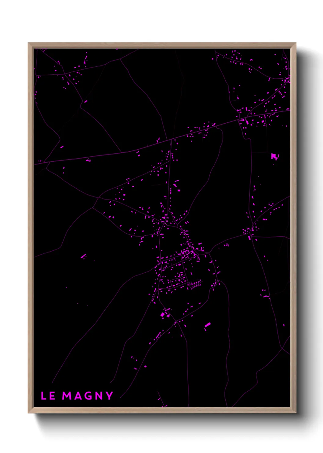 Une affiche de carte sur Le Magny