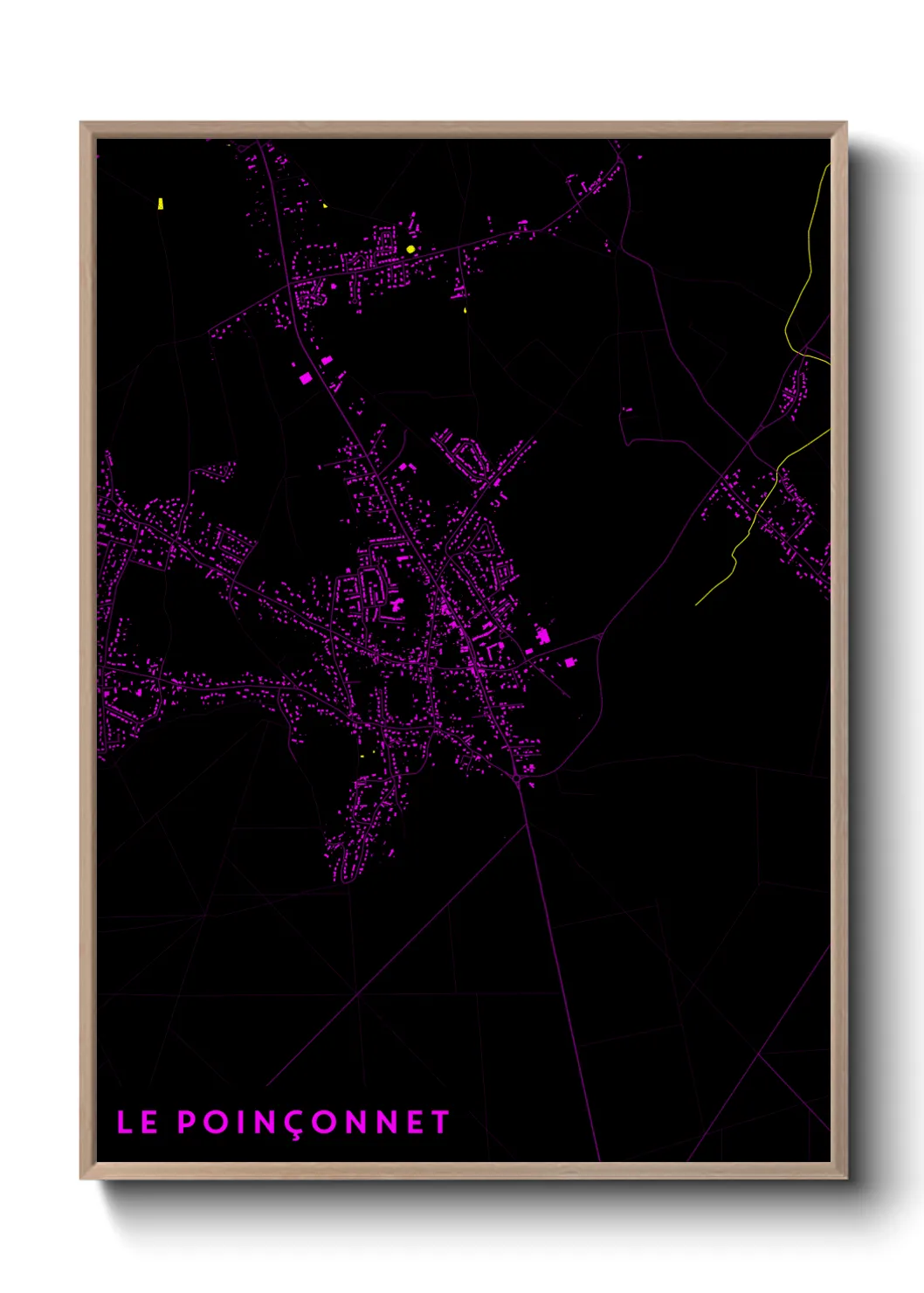 Une affiche de carte sur Le Poinçonnet