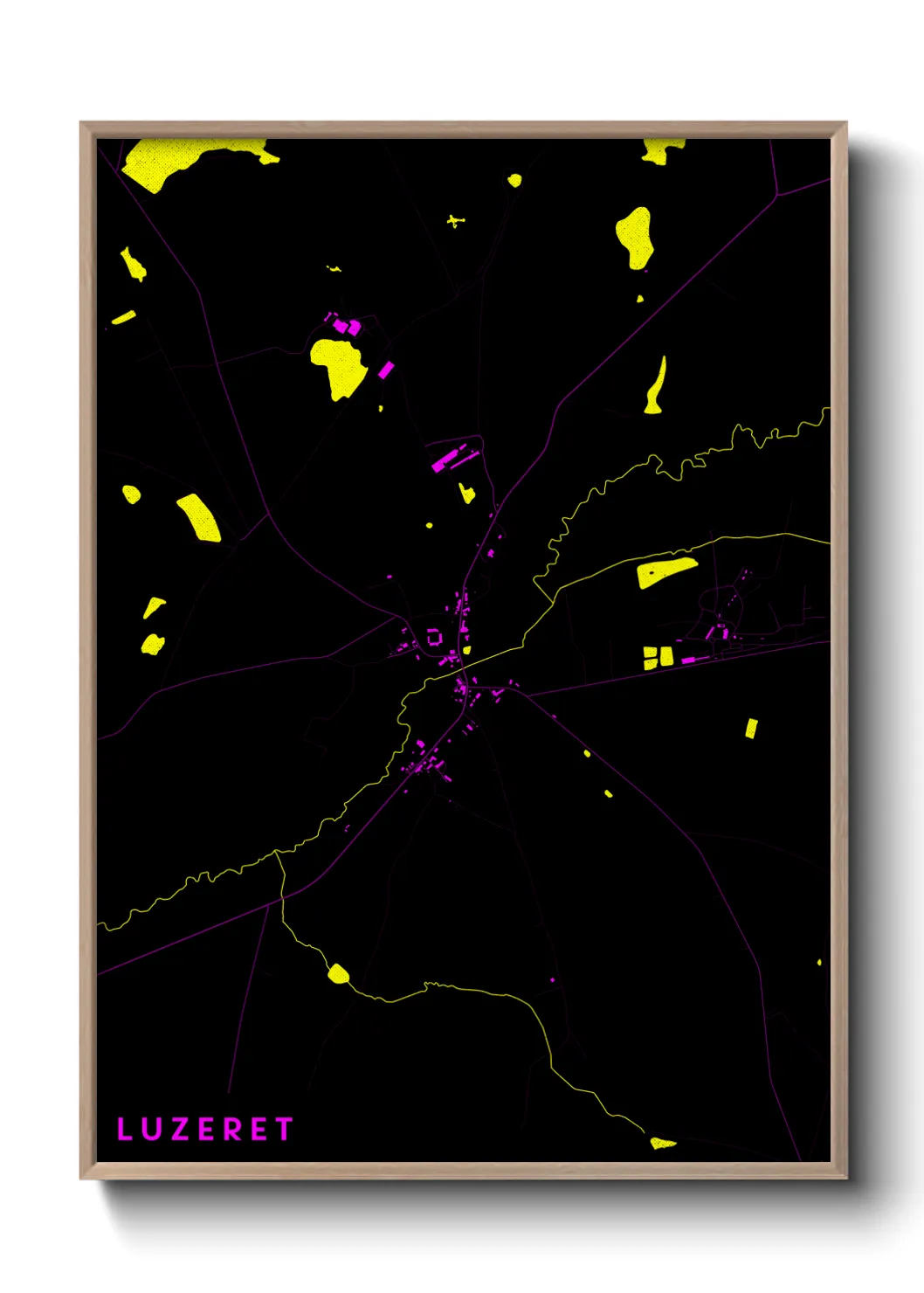 Une affiche de carte sur Luzeret