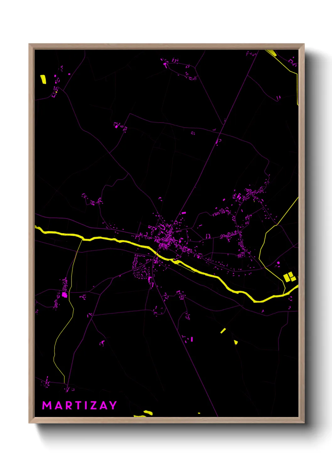 Une affiche de carte sur Martizay