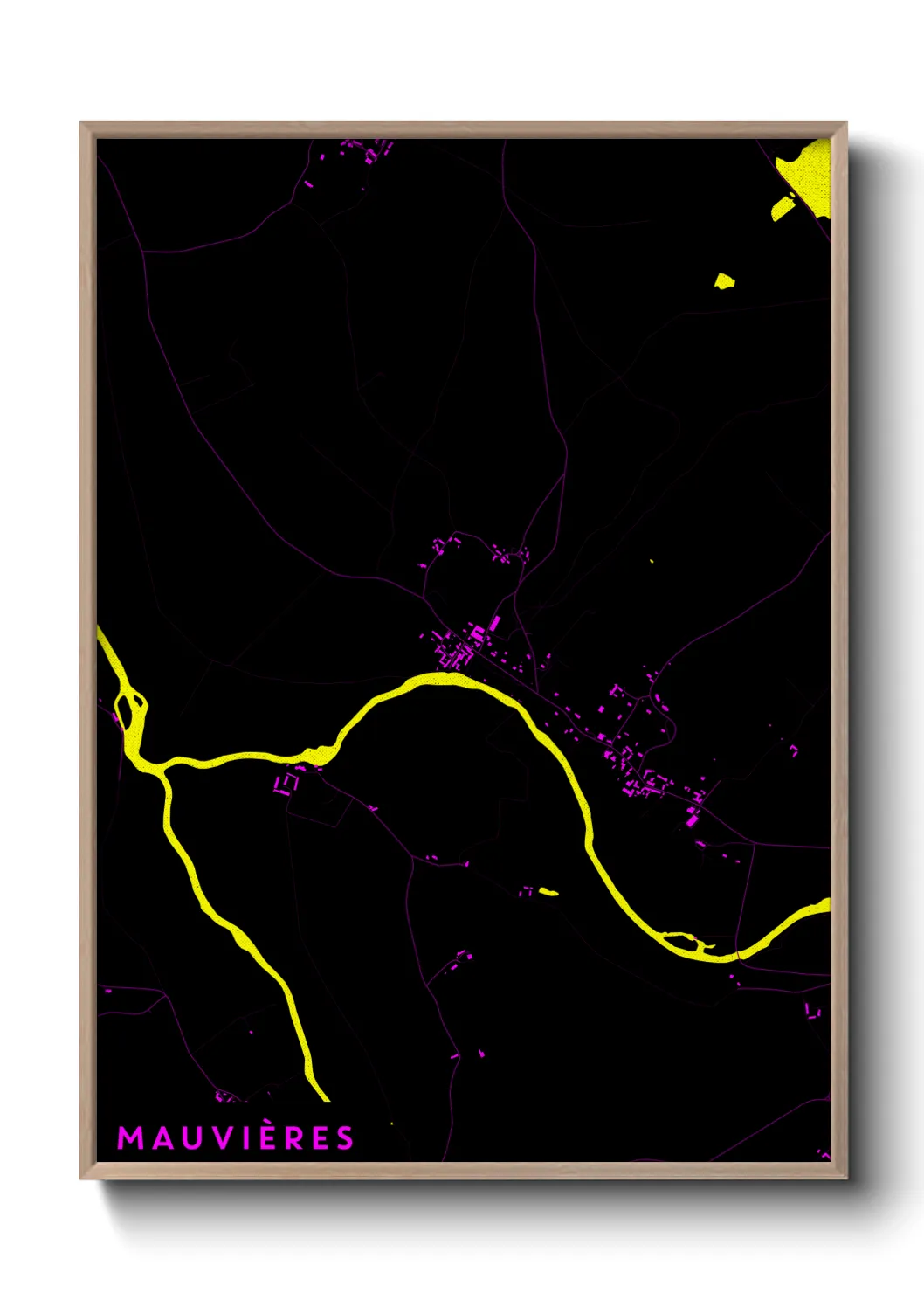 Une affiche de carte sur Mauvières