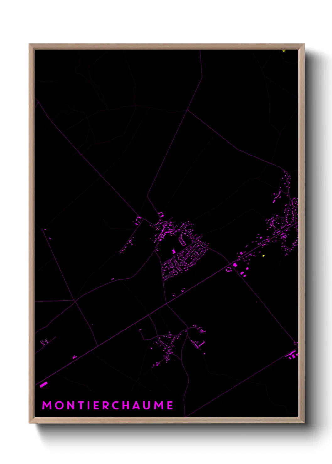 Une affiche de carte sur Montierchaume