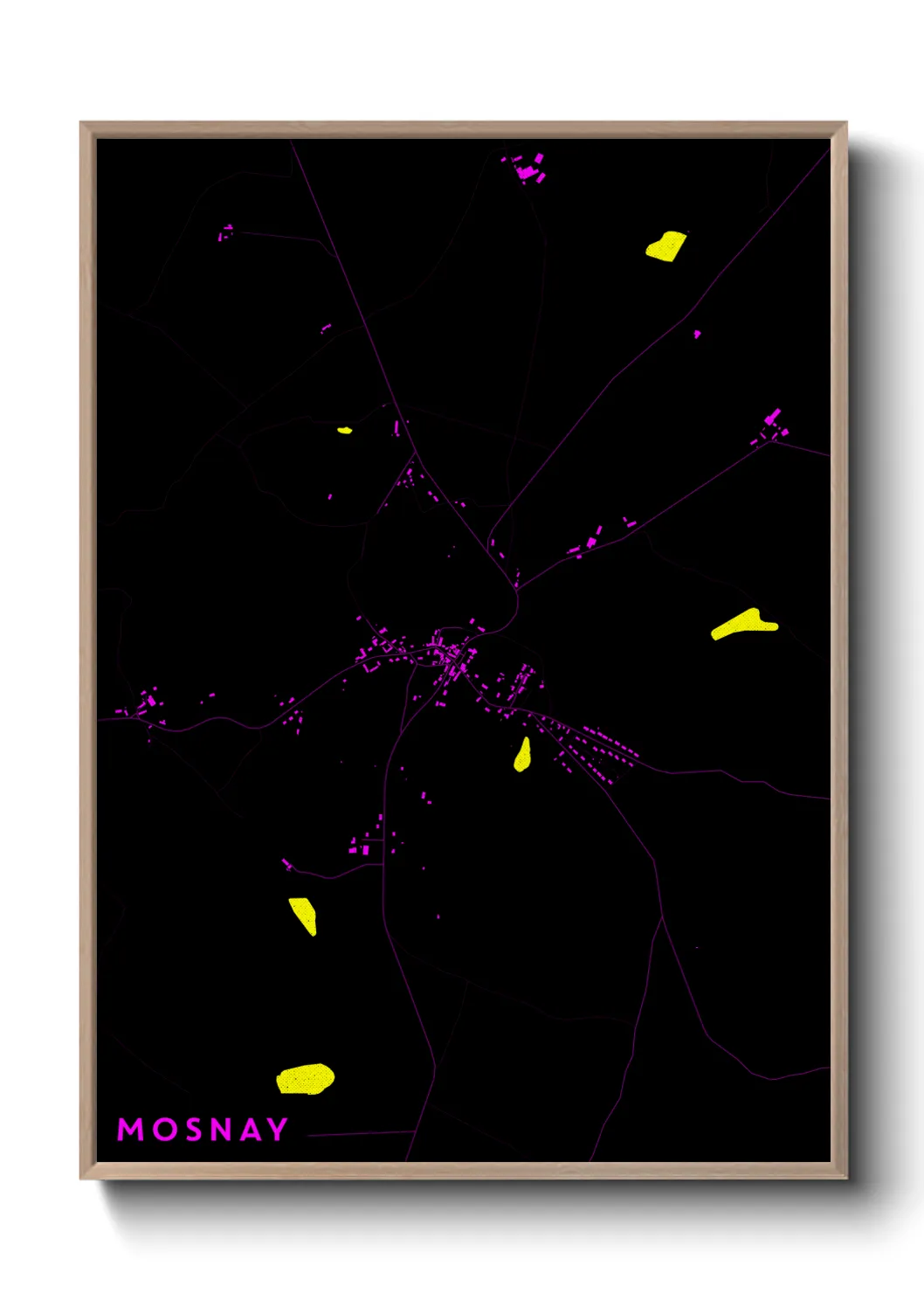 Une affiche de carte sur Mosnay