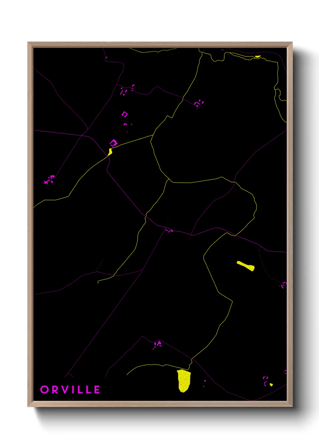 Une affiche de carte sur Orville