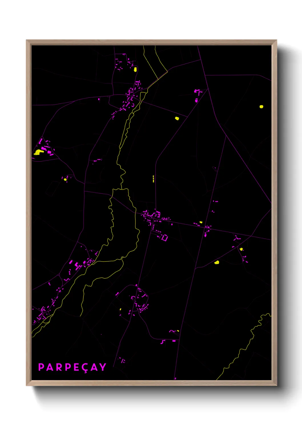 Une affiche de carte sur Parpeçay
