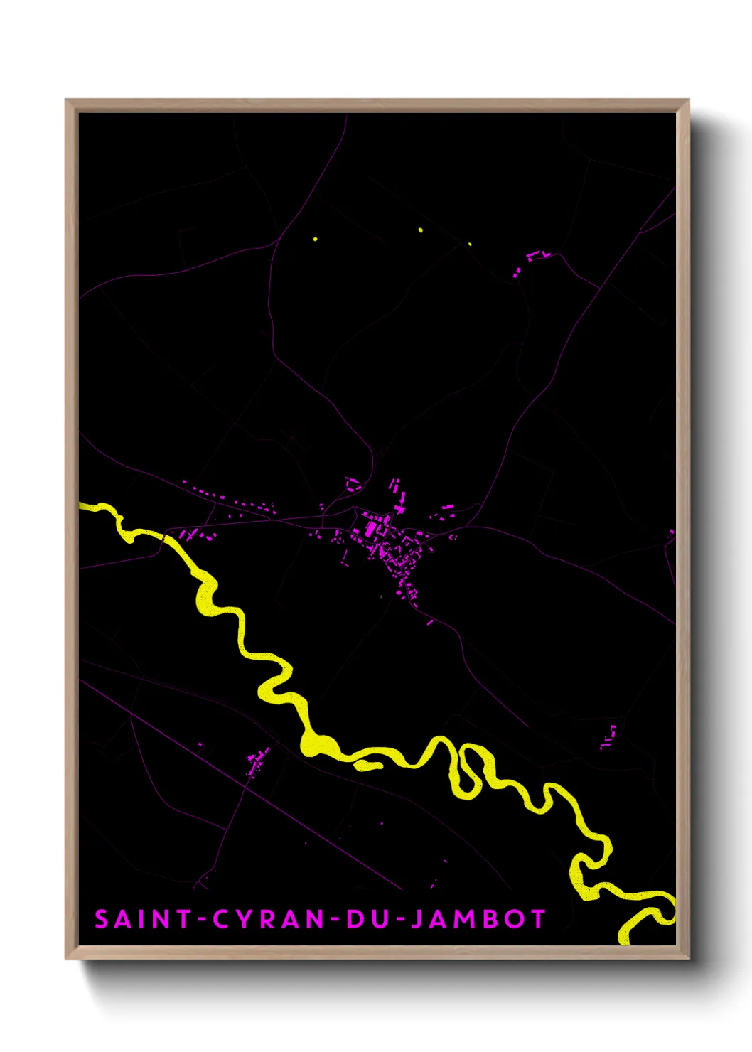 Une affiche de carte sur Saint-Cyran-du-Jambot