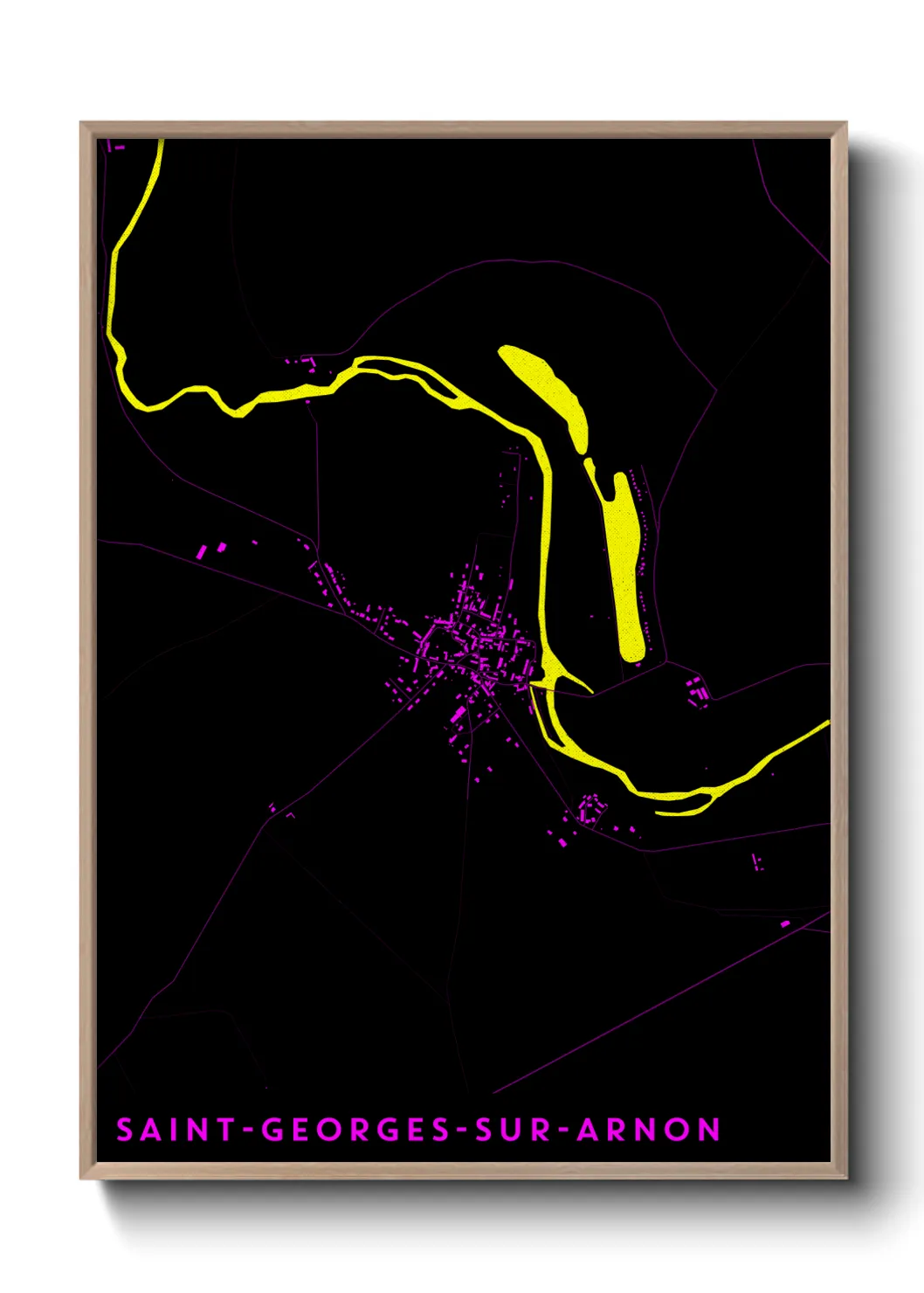 Une affiche de carte sur Saint-Georges-sur-Arnon