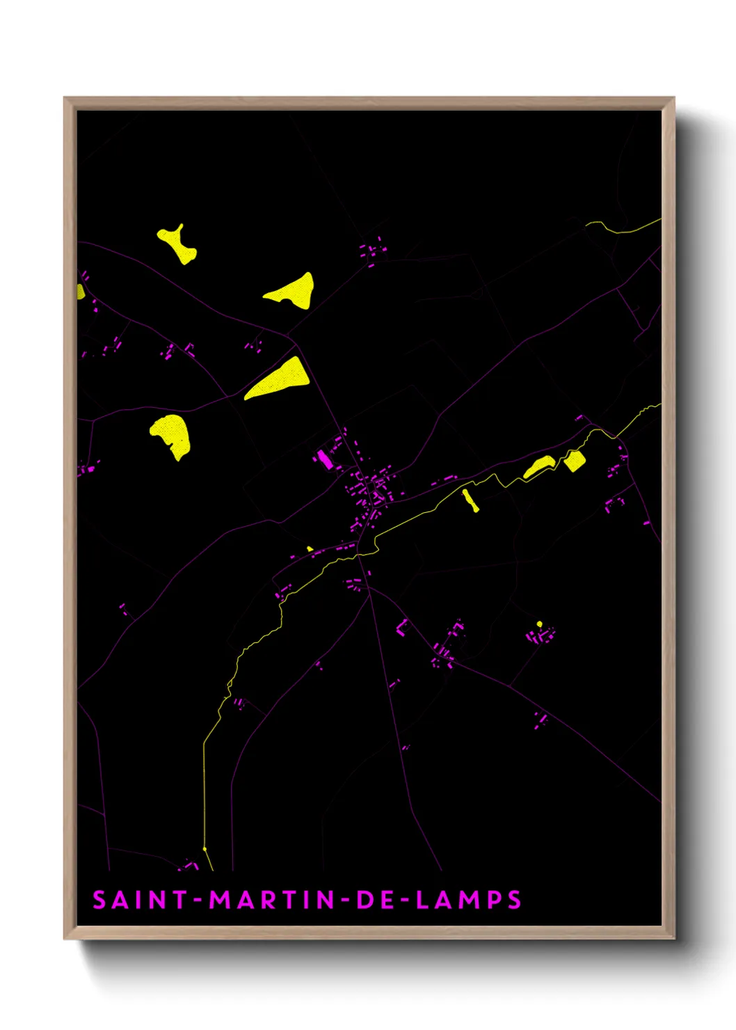 Une affiche de carte sur Saint-Martin-de-Lamps