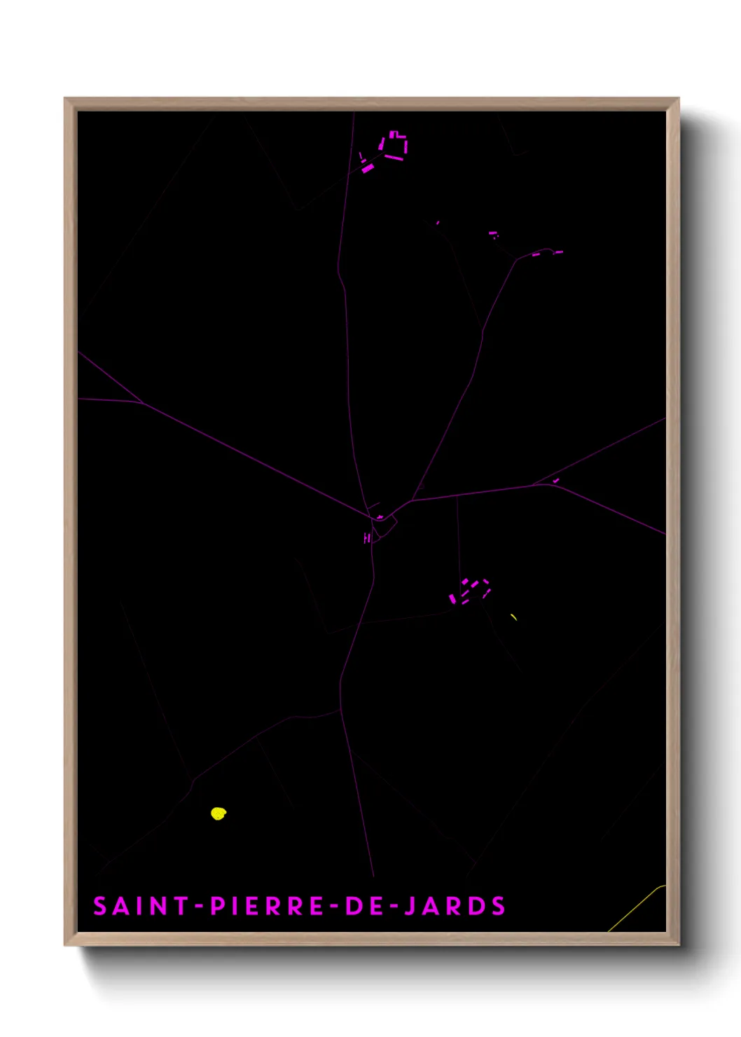 Une affiche de carte sur Saint-Pierre-de-Jards