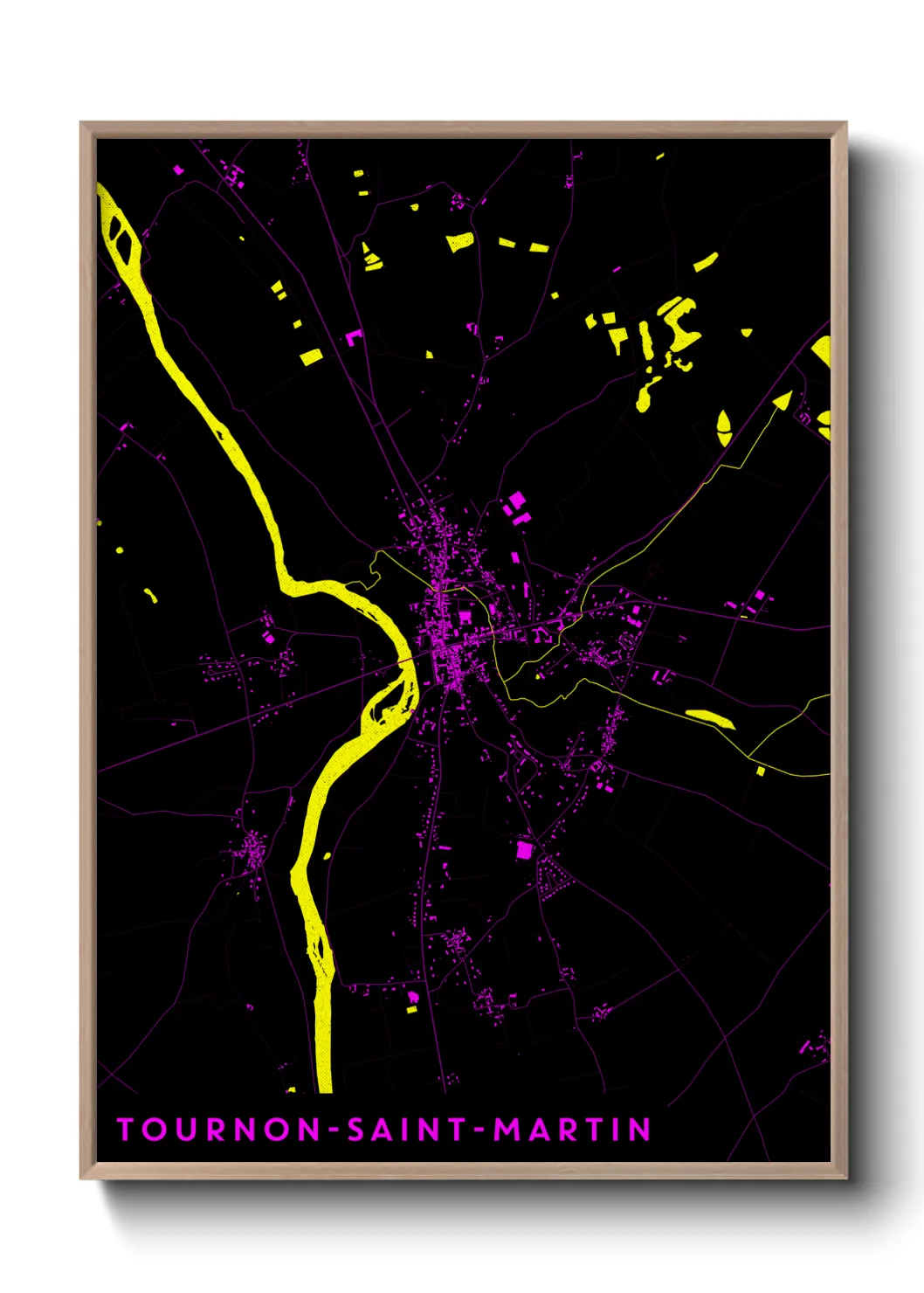 Une affiche de carte sur Tournon-Saint-Martin