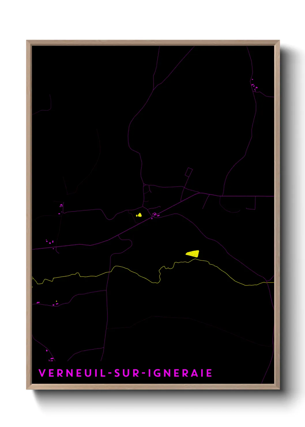 Une affiche de carte sur Verneuil-sur-Igneraie