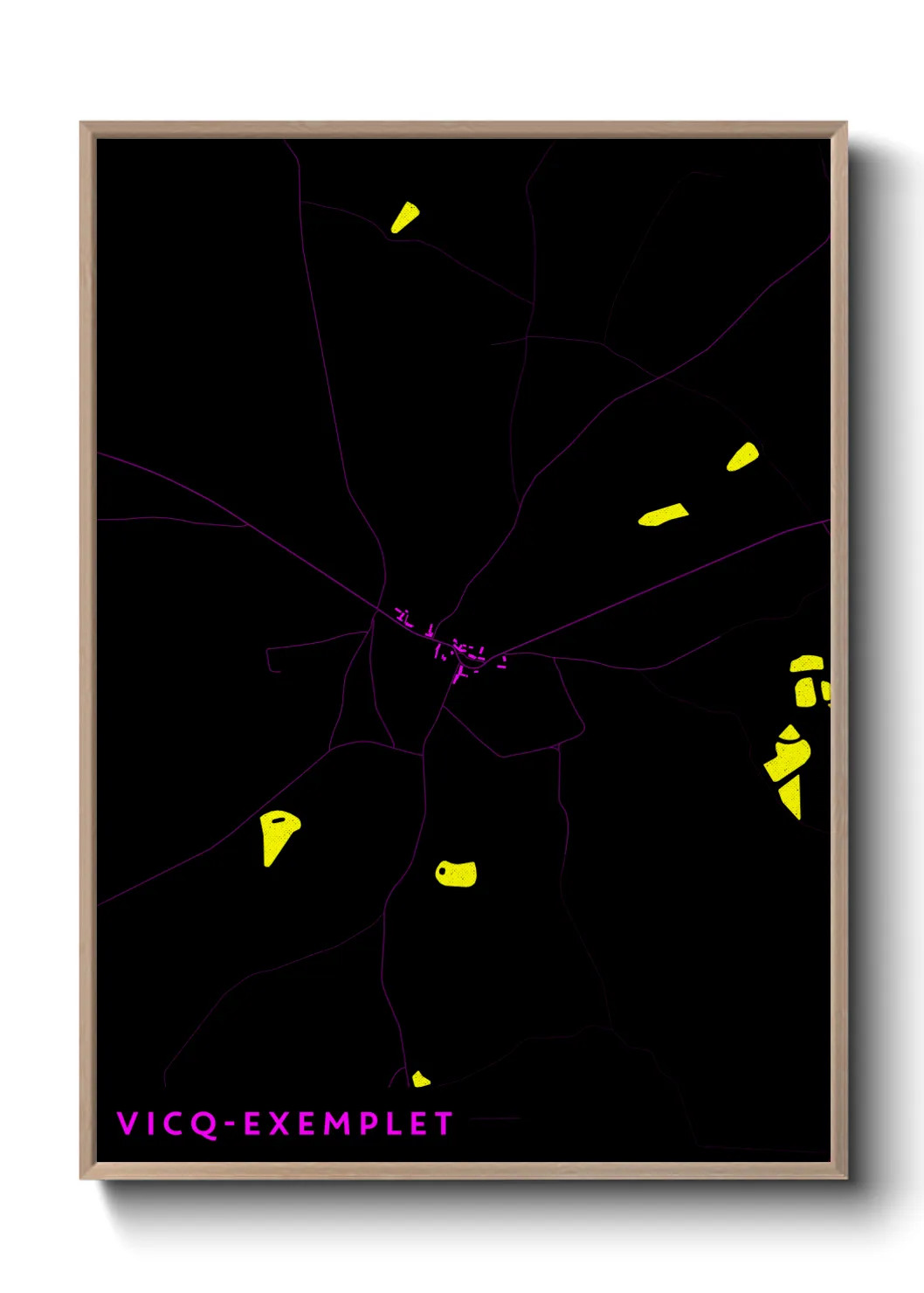 Une affiche de carte sur Vicq-Exemplet