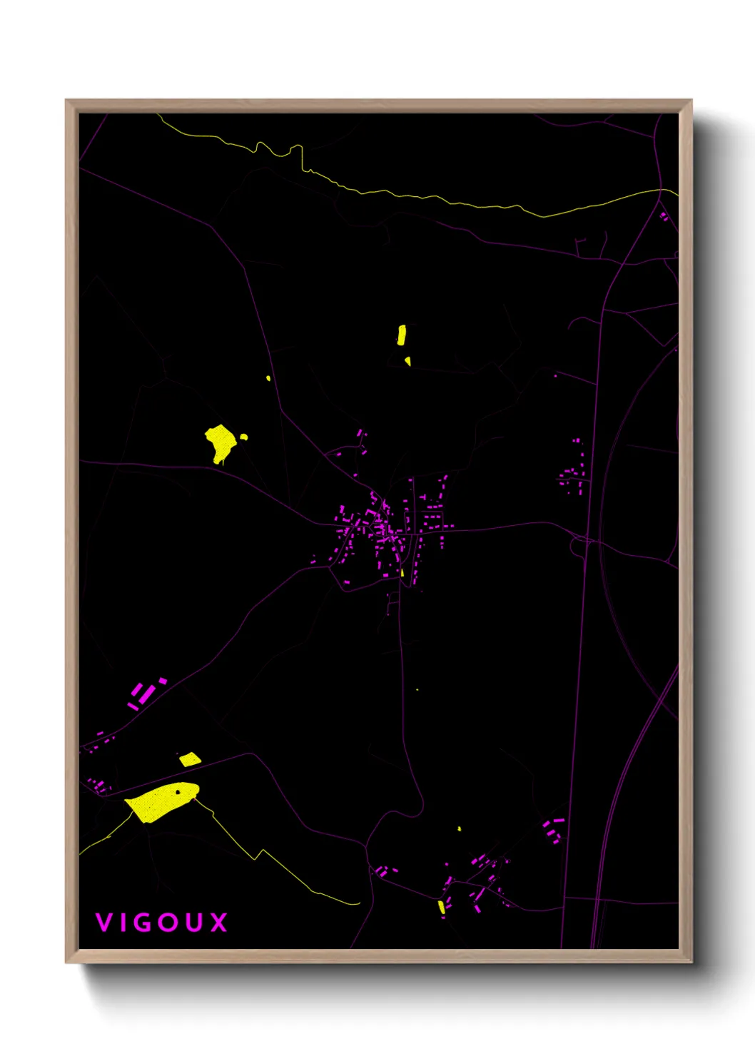 Une affiche de carte sur Vigoux