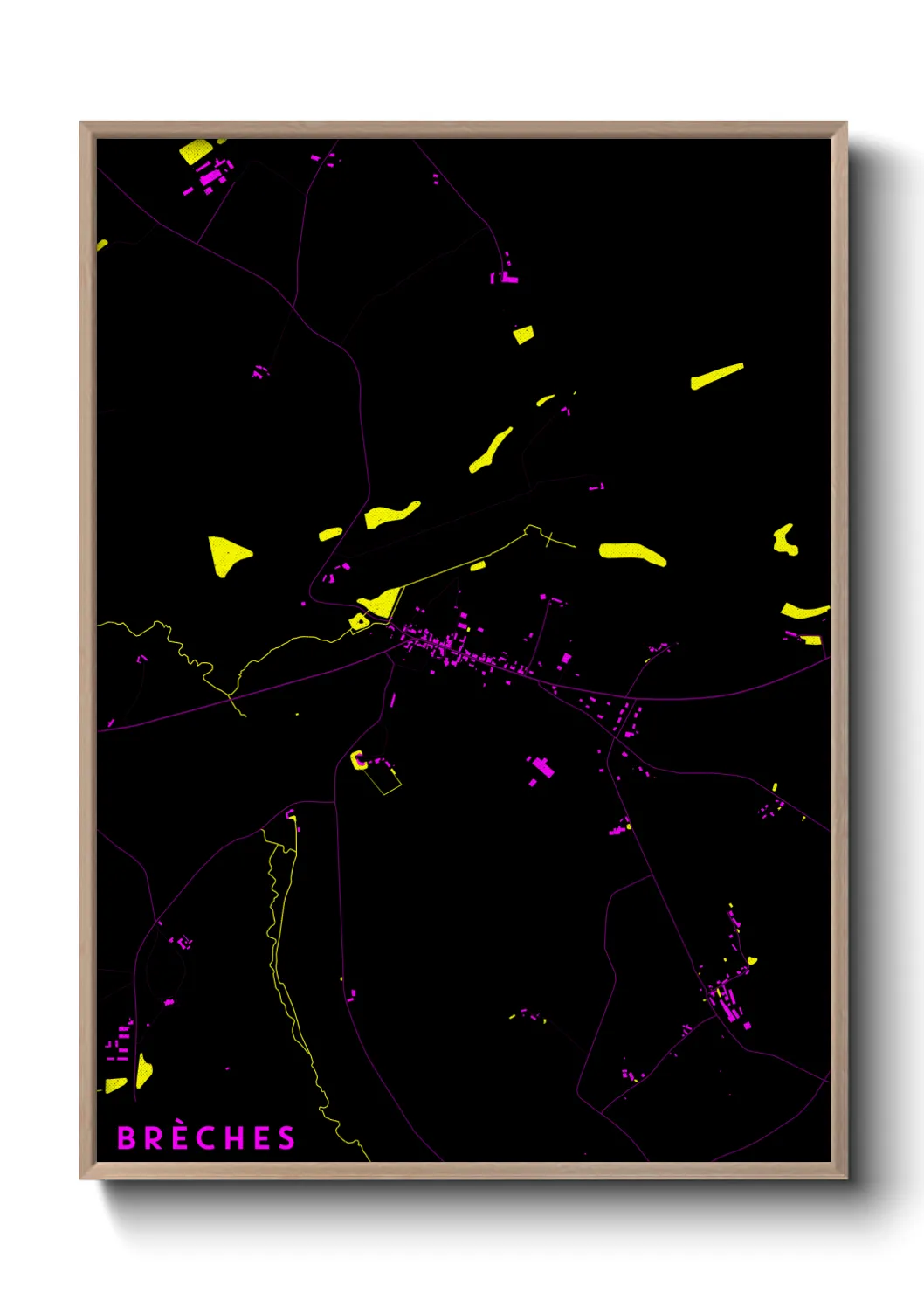Une affiche de carte sur Brèches