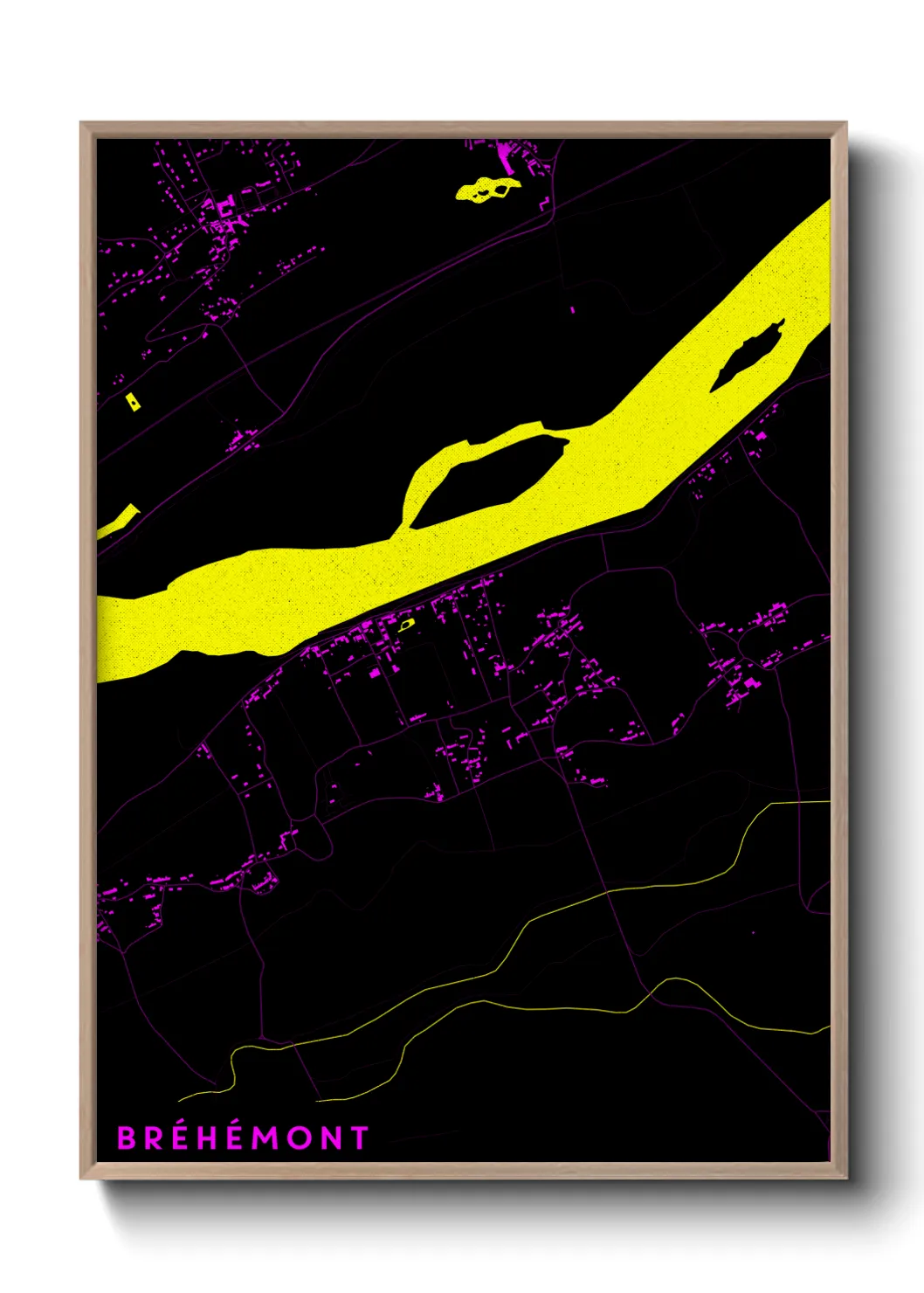 Une affiche de carte sur Bréhémont