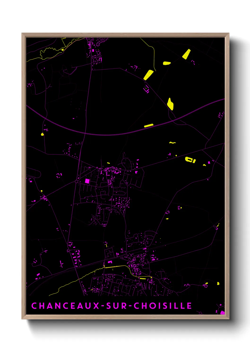 Un poster carteChanceaux-sur-Choisille