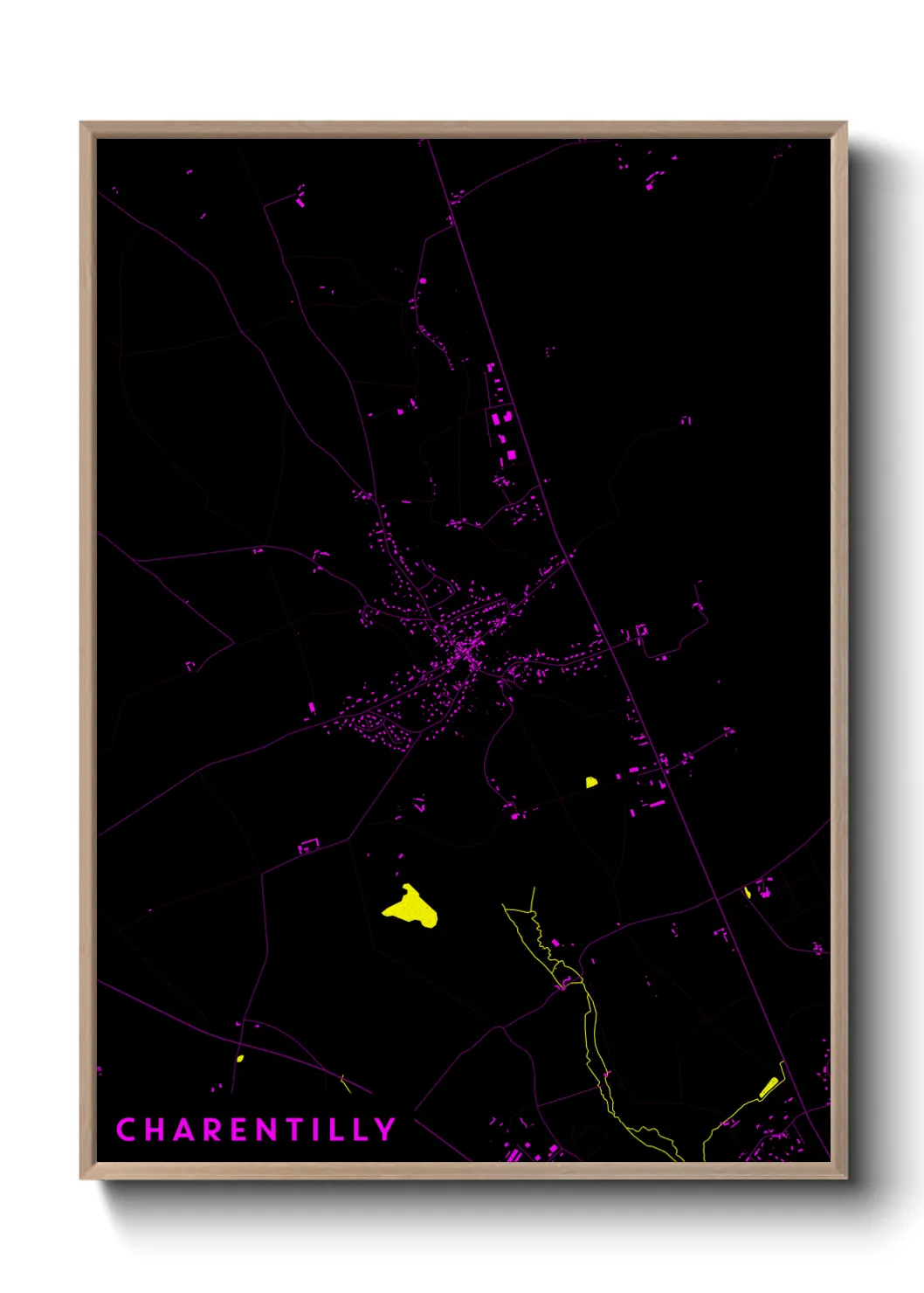Une affiche de carte sur Charentilly