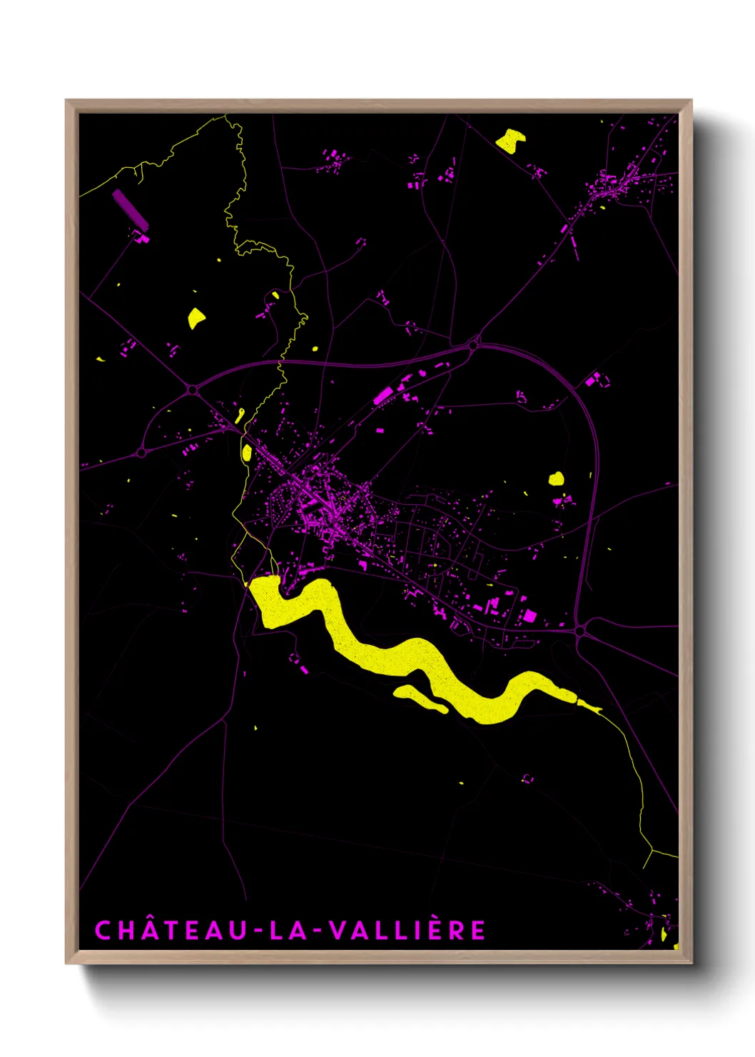 Une affiche de carte sur Château-la-Vallière