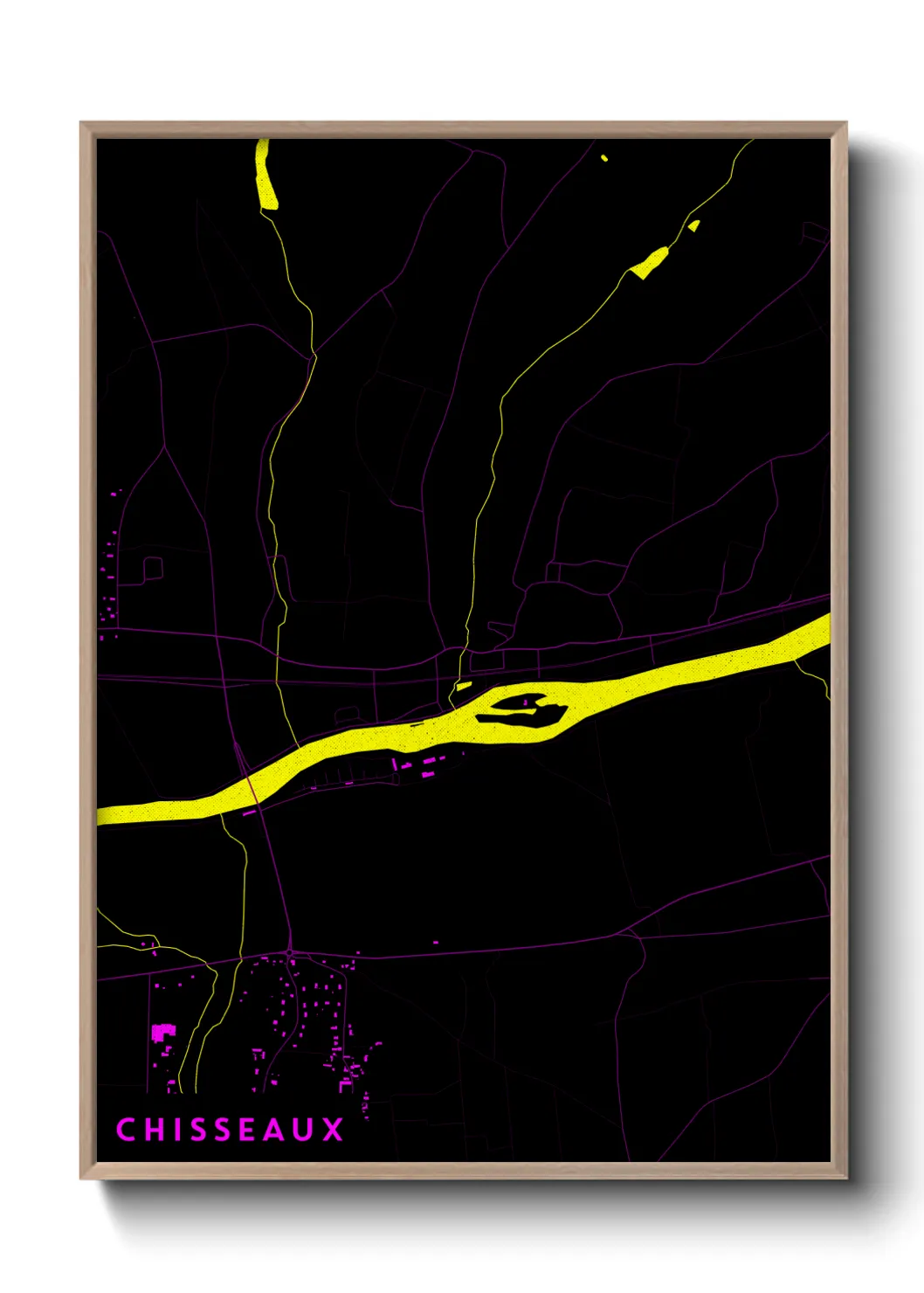 Une affiche de carte sur Chisseaux