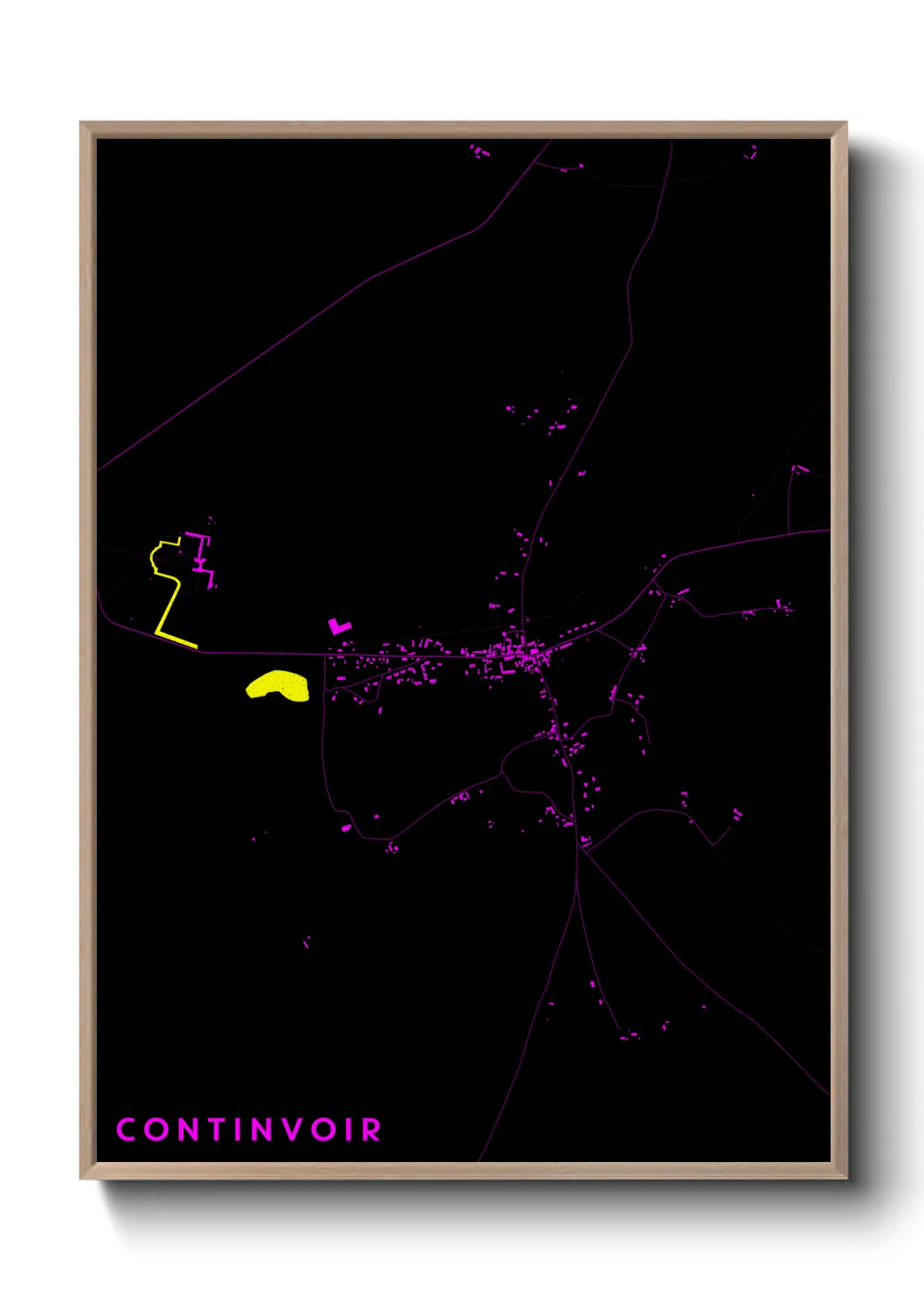 Une affiche de carte sur Continvoir