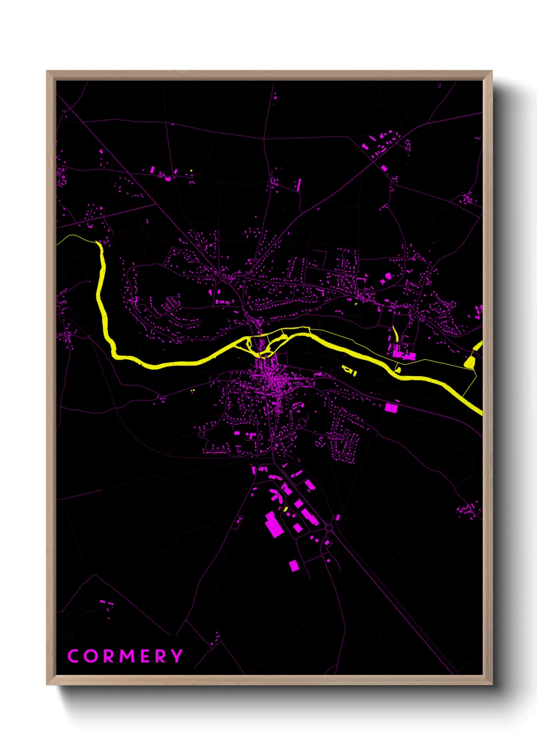 Une affiche de carte sur Cormery
