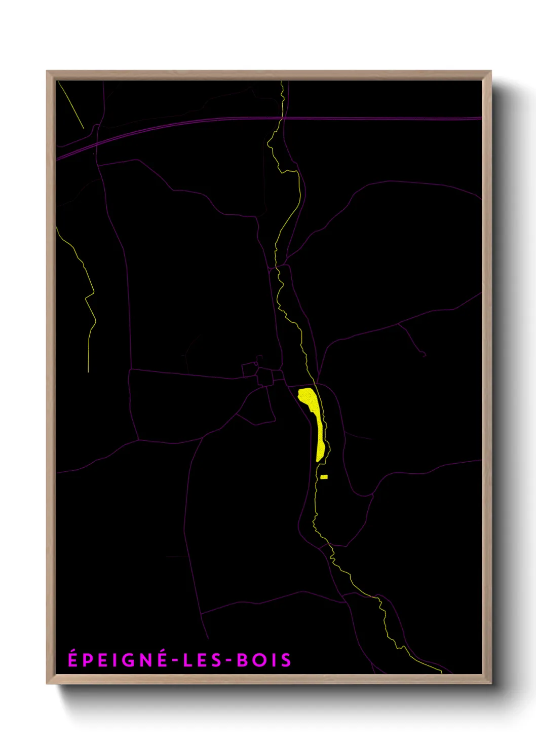 Une affiche de carte sur Épeigné-les-Bois