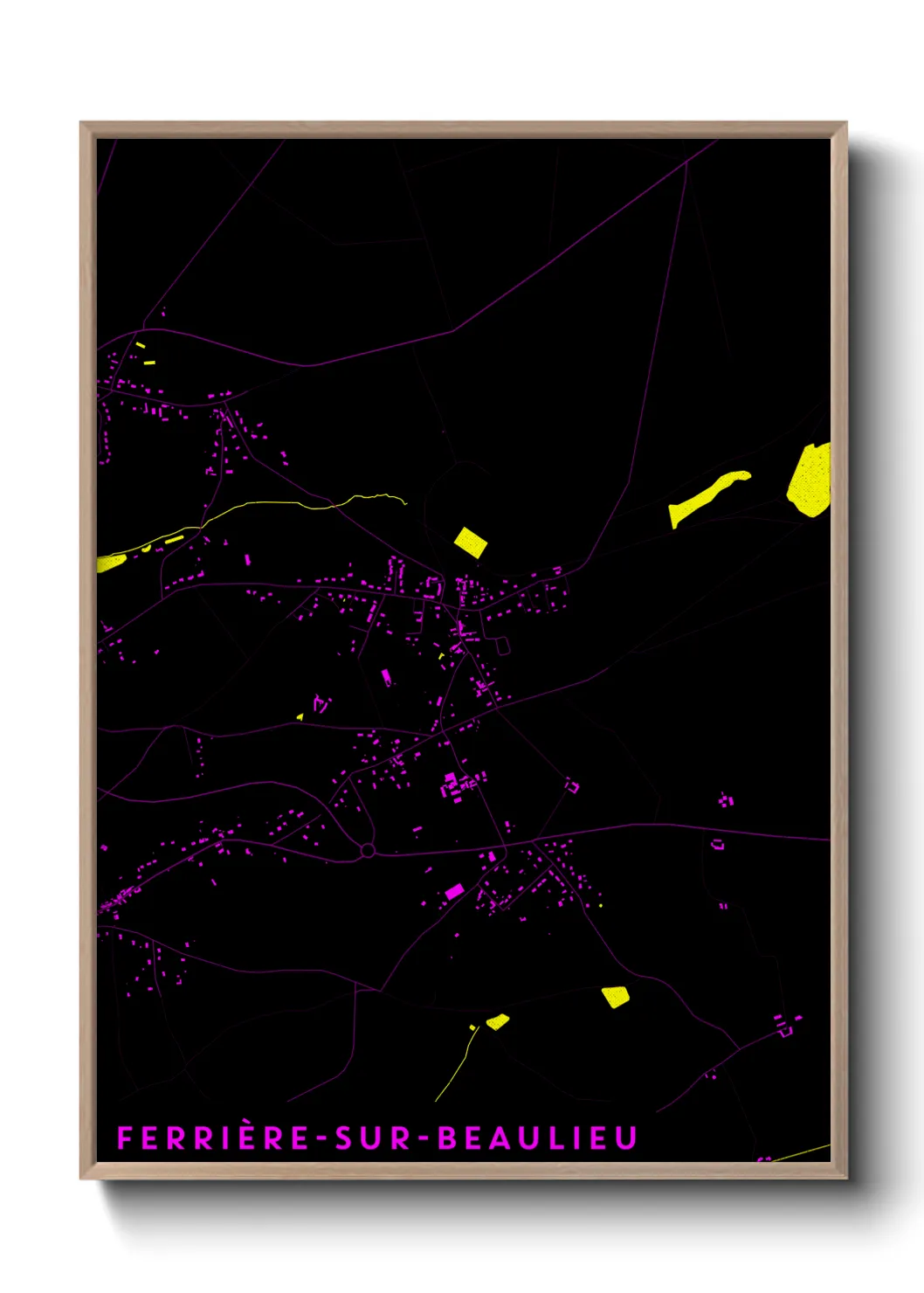 Une affiche de carte sur Ferrière-sur-Beaulieu