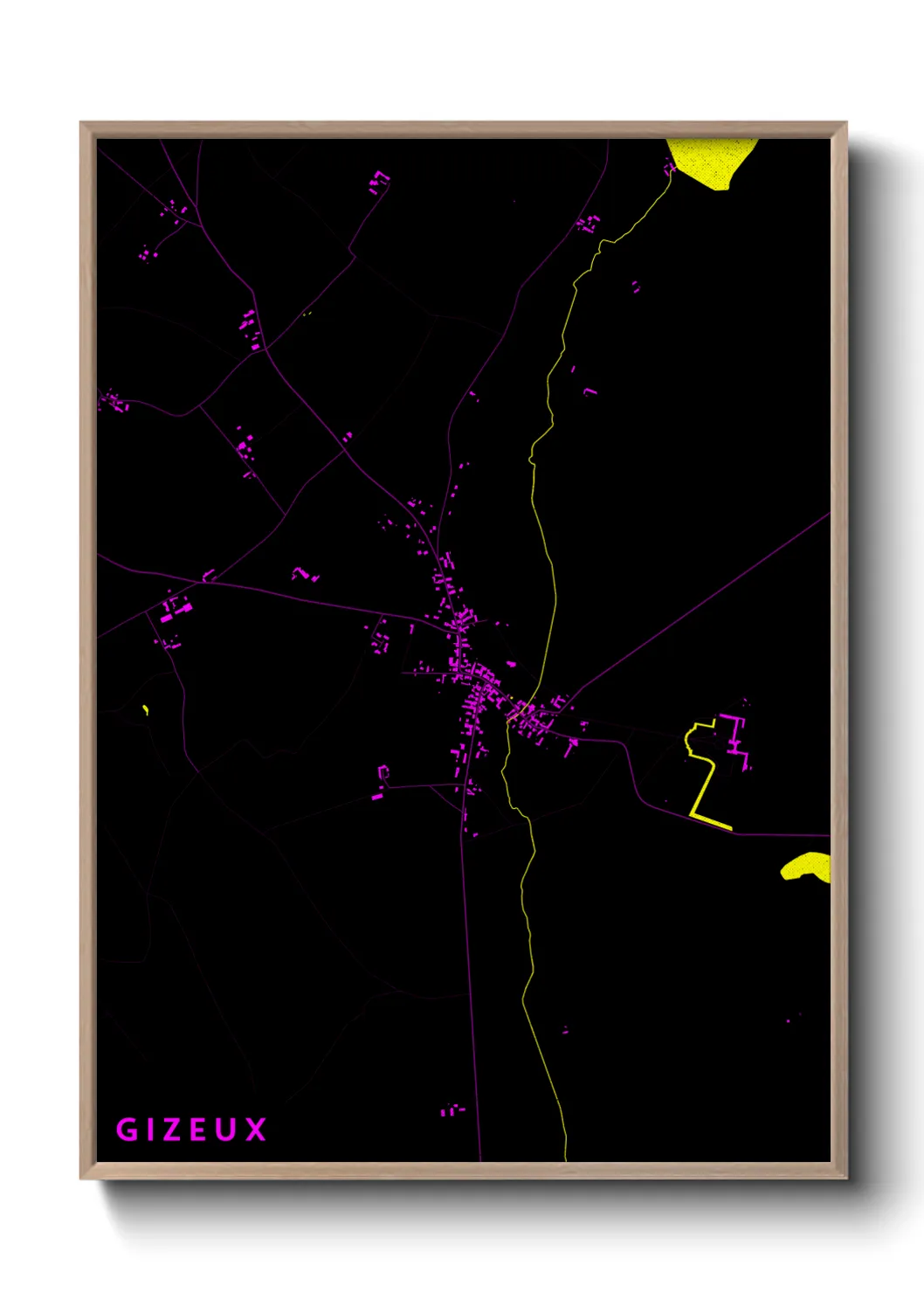 Une affiche de carte sur Gizeux