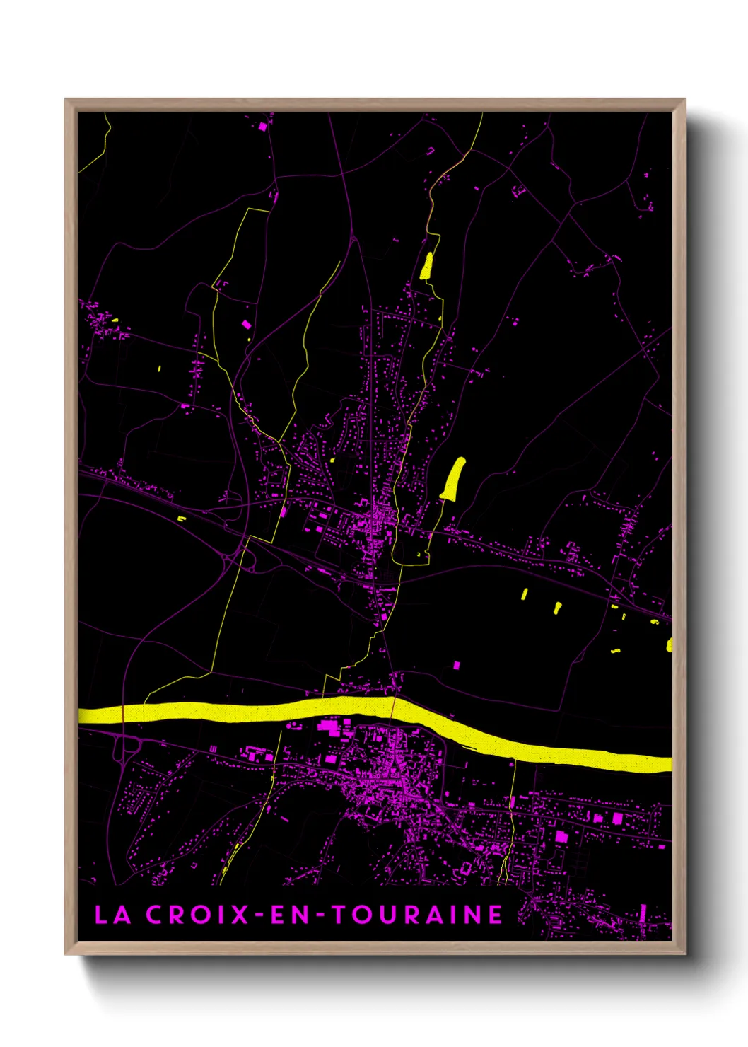 Une affiche de carte sur La Croix-en-Touraine