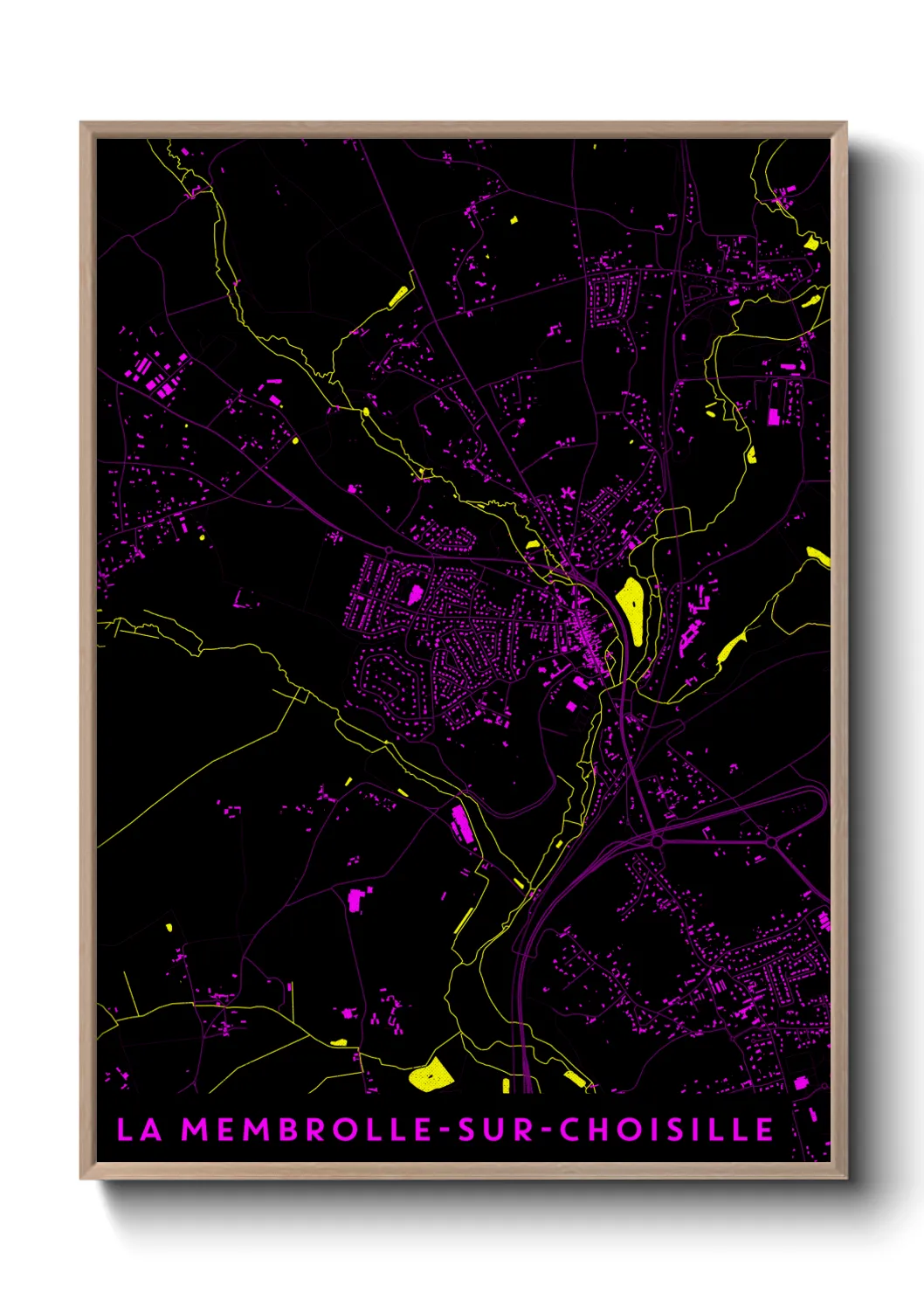 Une affiche de carte sur La Membrolle-sur-Choisille