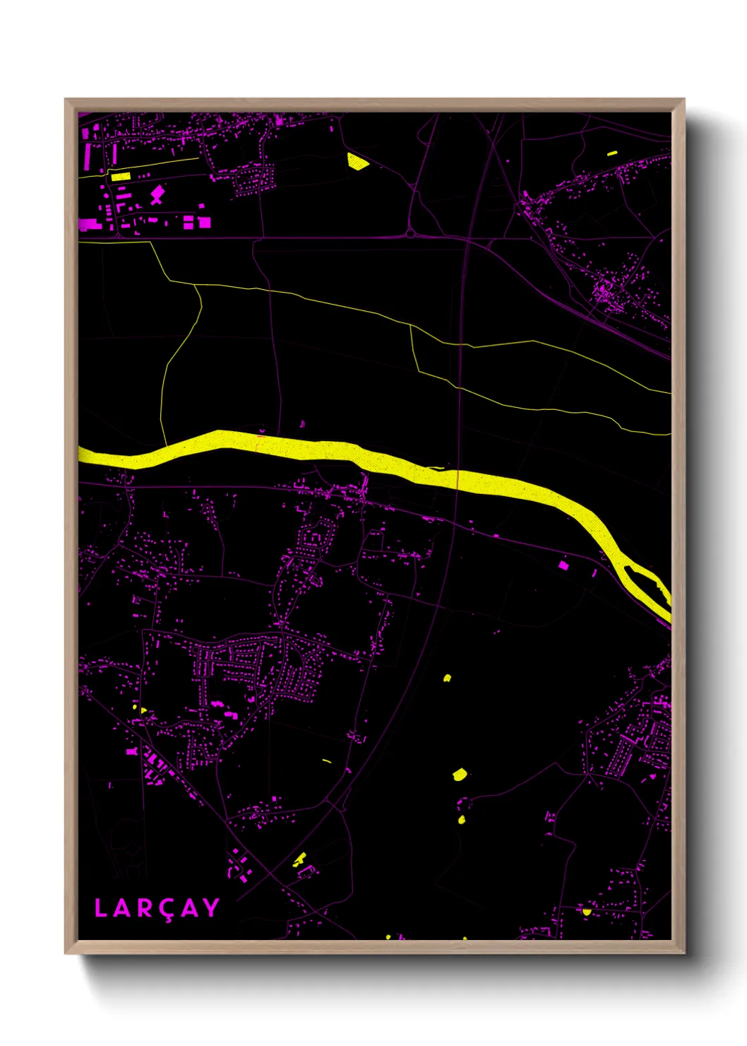 Une affiche de carte sur Larçay