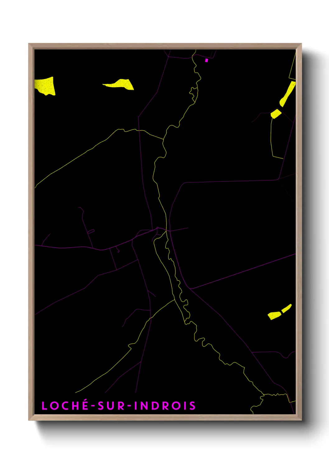 Une affiche de carte sur Loché-sur-Indrois