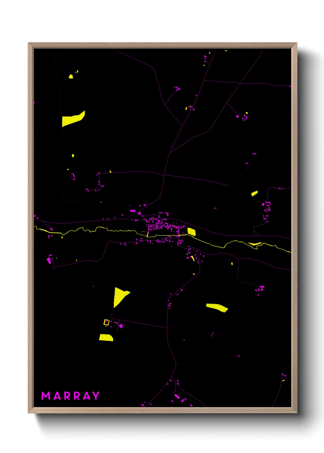 Une affiche de carte sur Marray