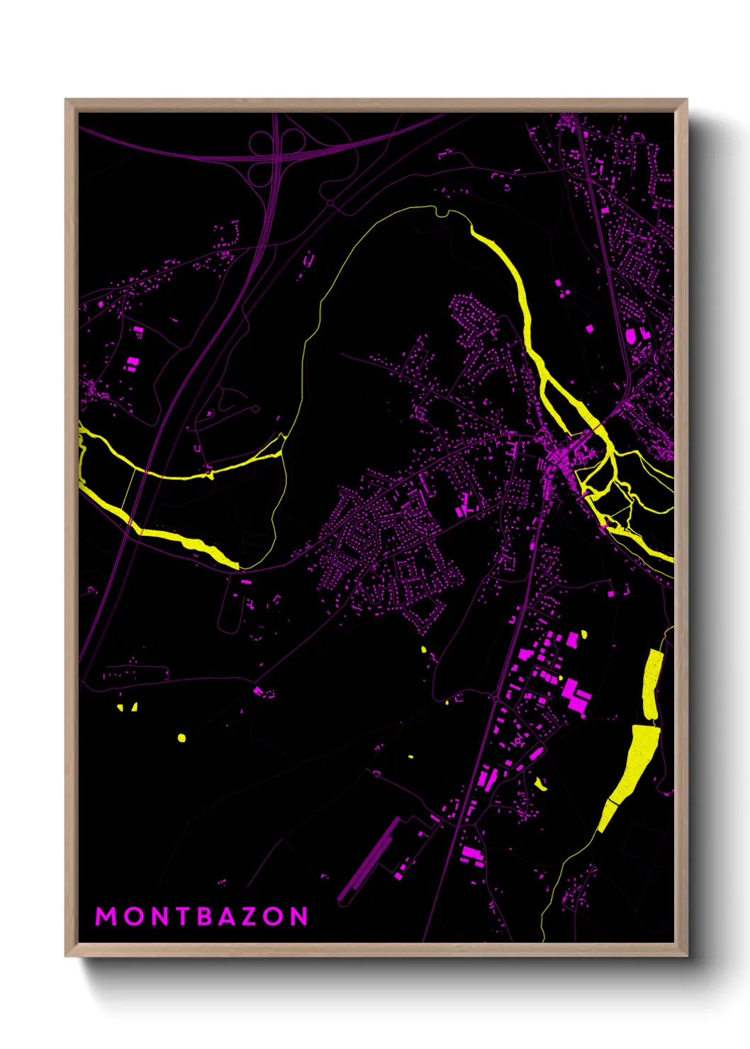 Une affiche de carte sur Montbazon