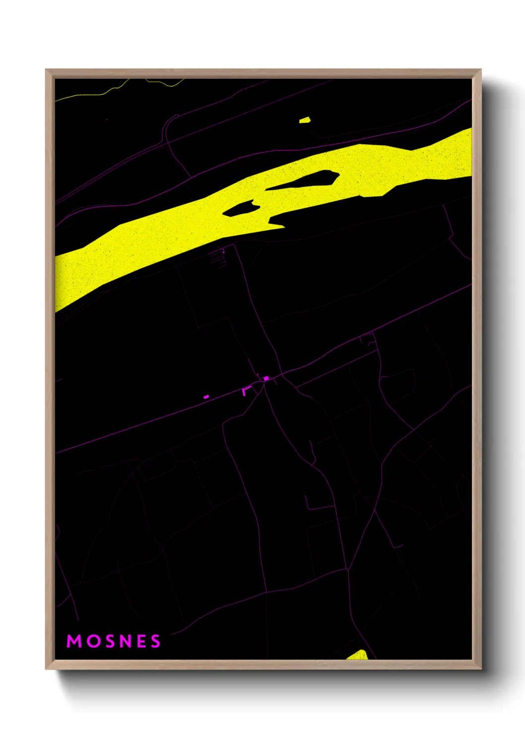 Une affiche de carte sur Mosnes