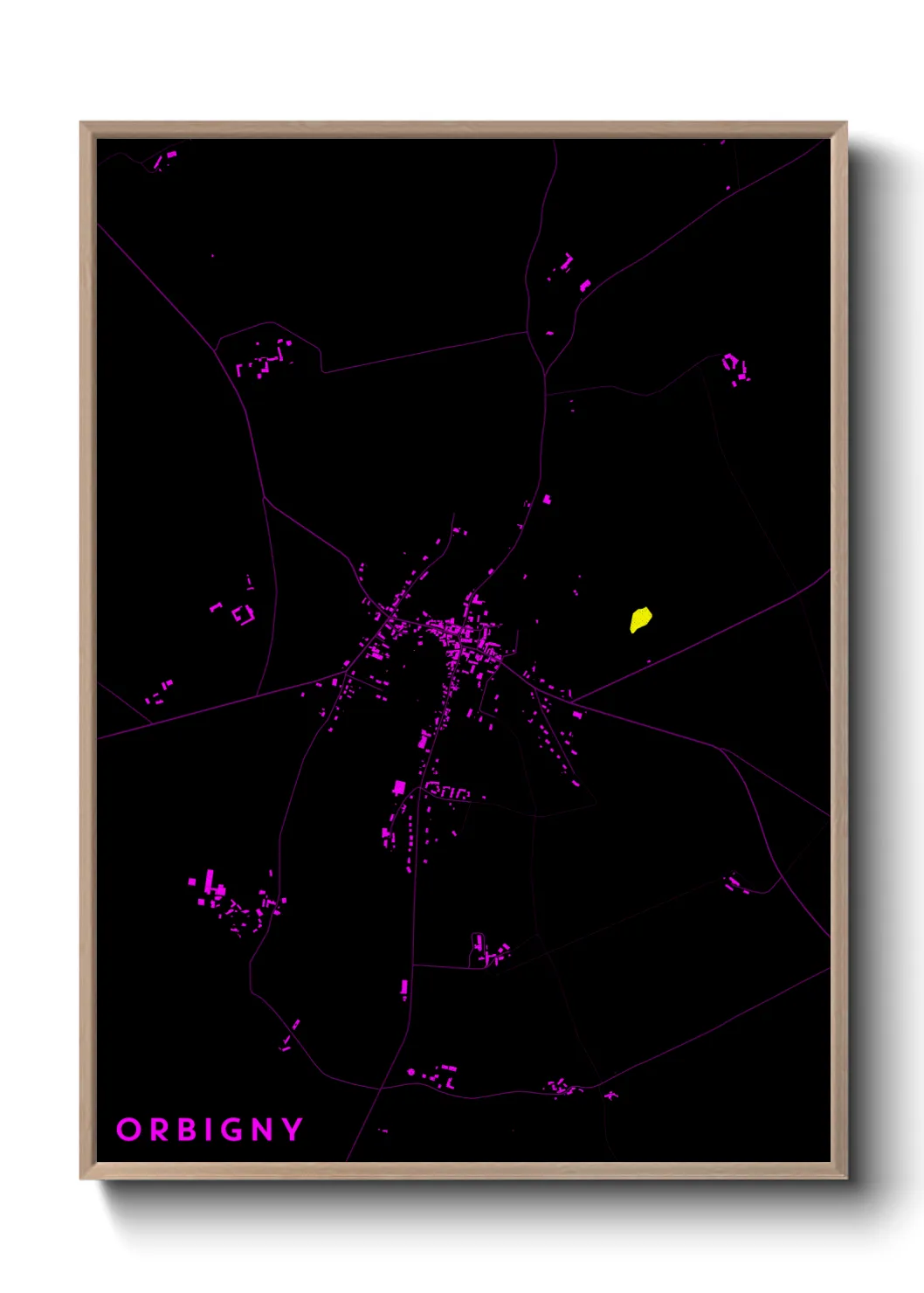 Une affiche de carte sur Orbigny