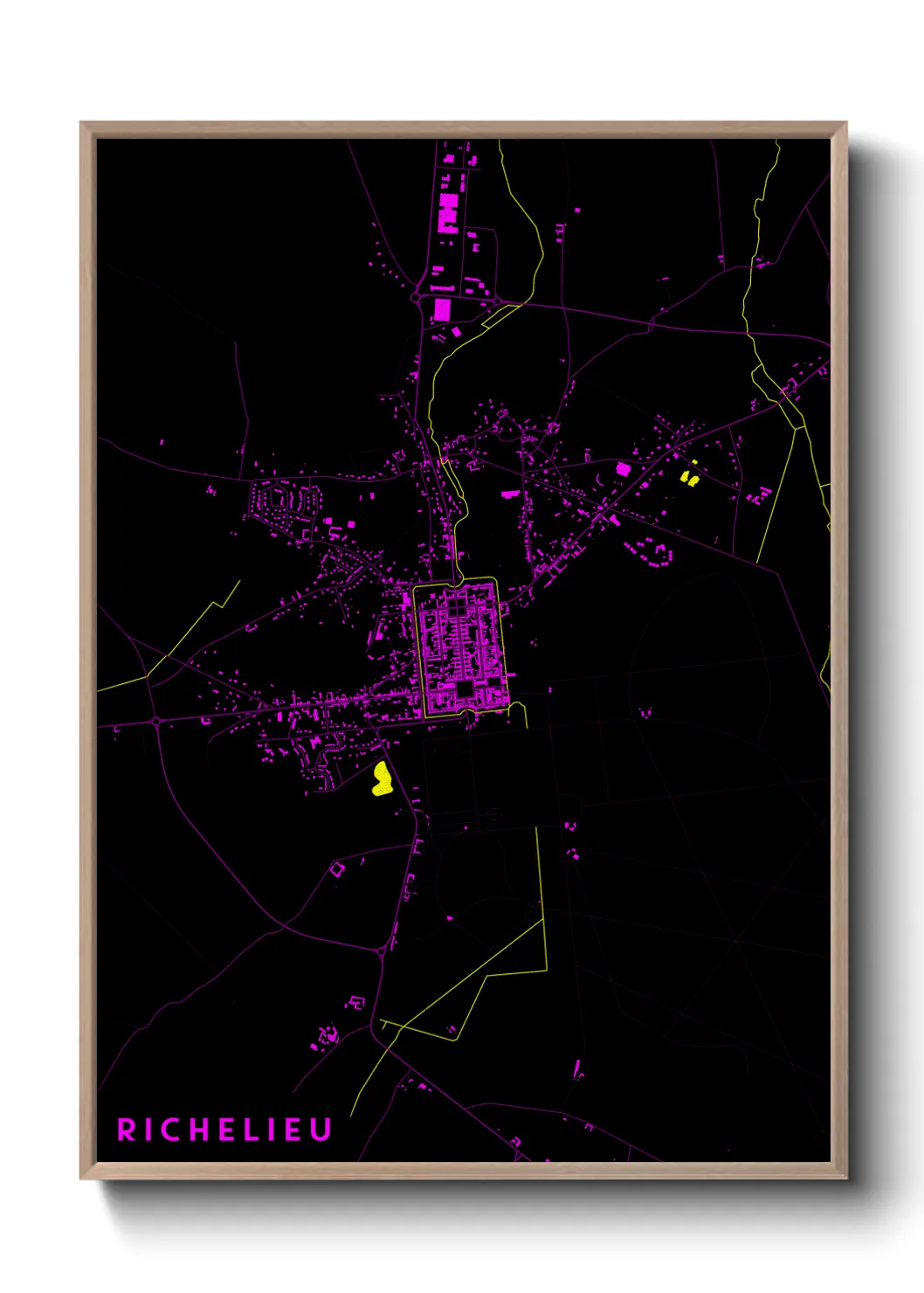 Une affiche de carte sur Richelieu