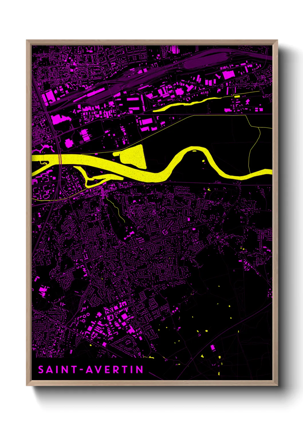 Une affiche de carte sur Saint-Avertin