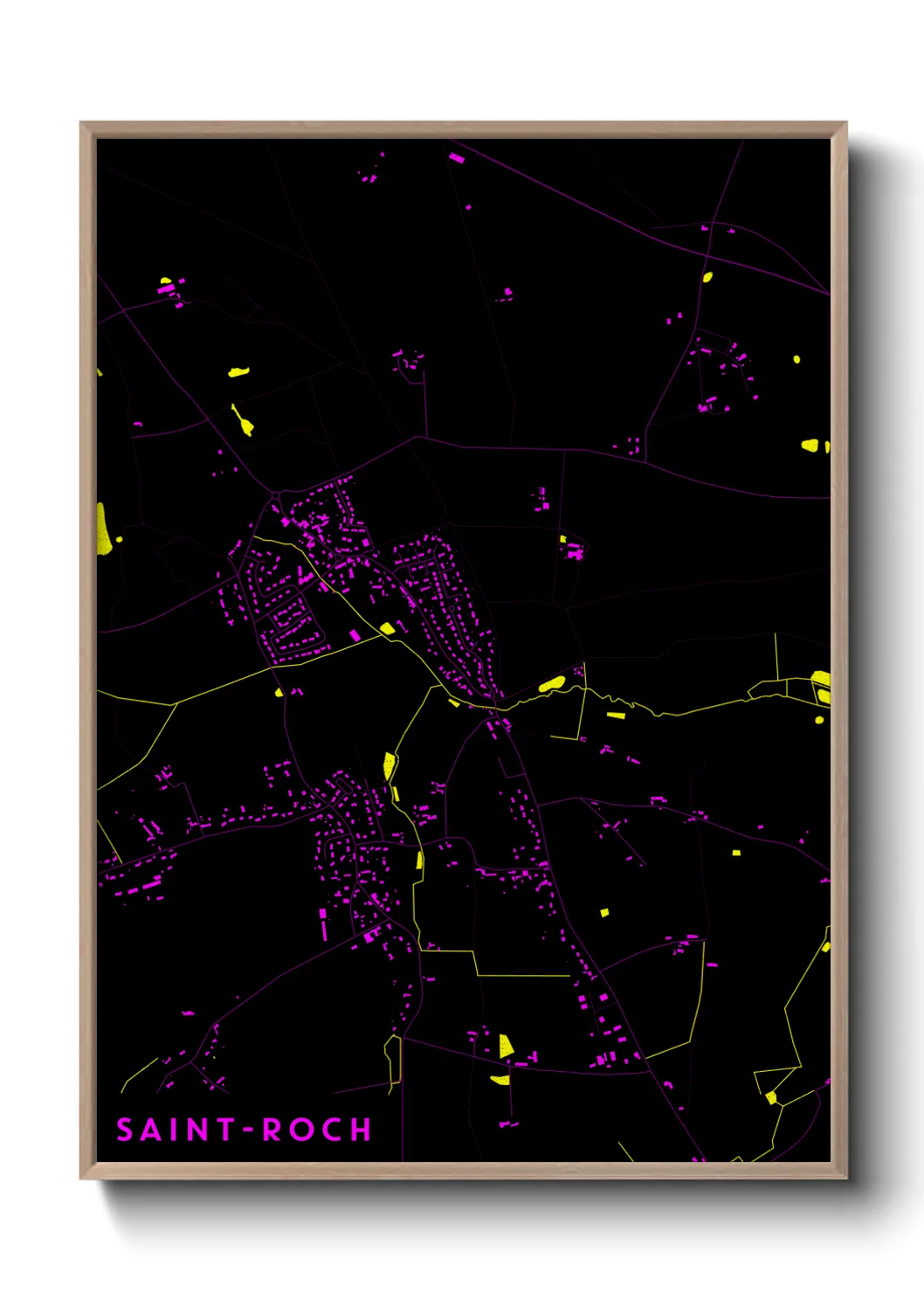 Une affiche de carte sur Saint-Roch