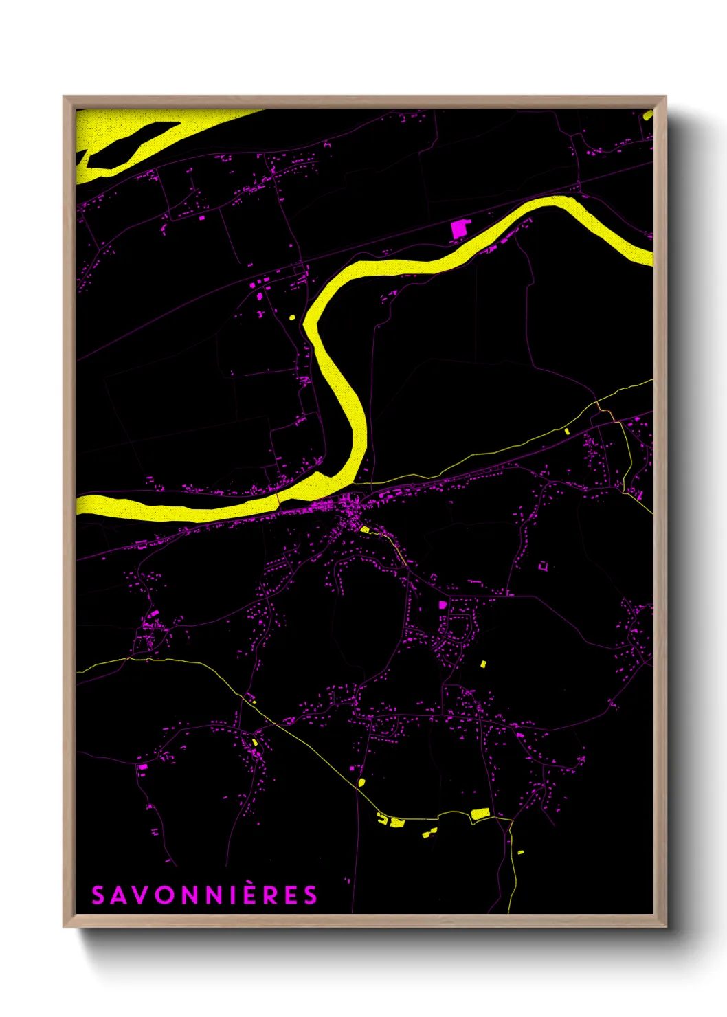 Une affiche de carte sur Savonnières