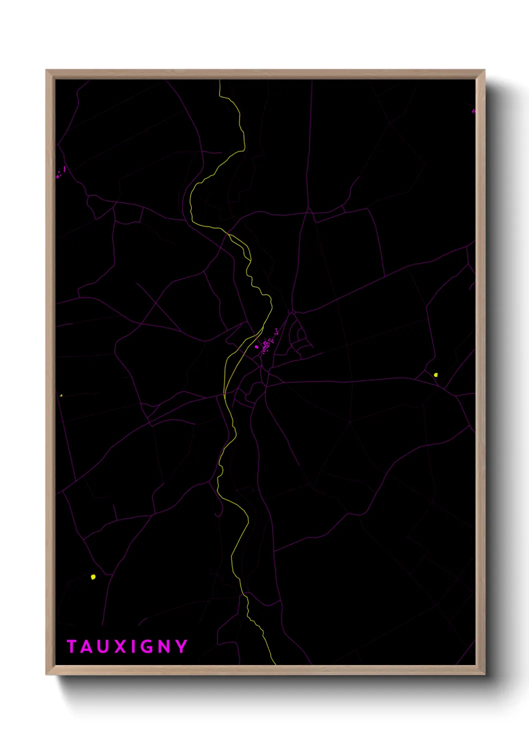 Une affiche de carte sur Tauxigny