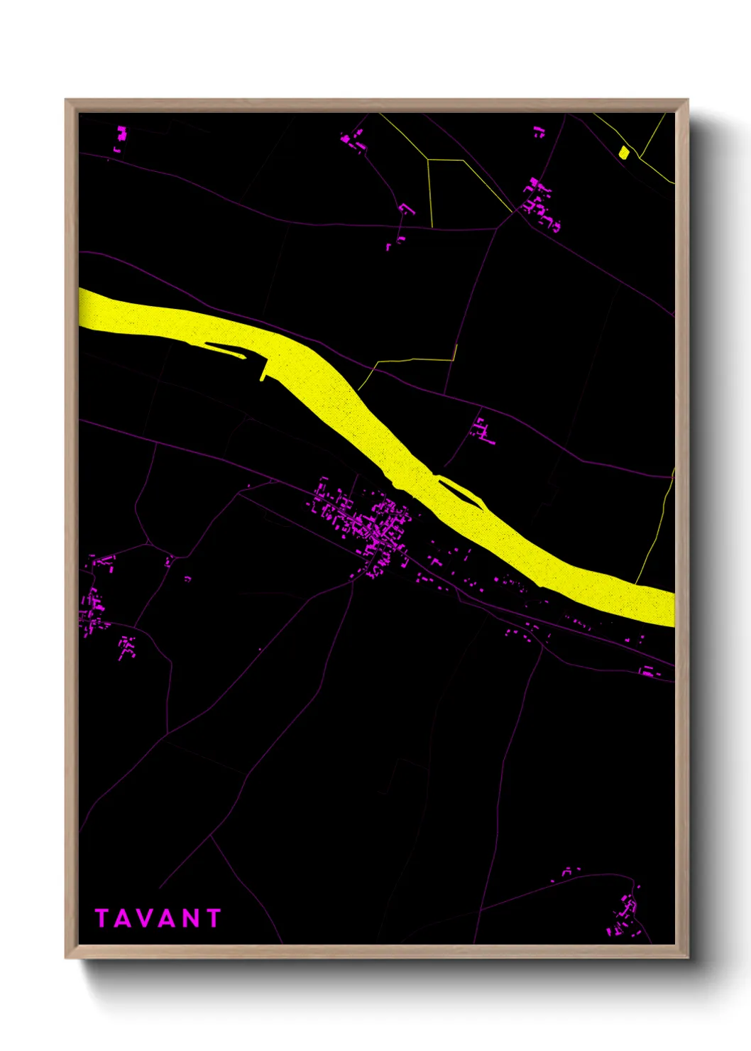 Une affiche de carte sur Tavant